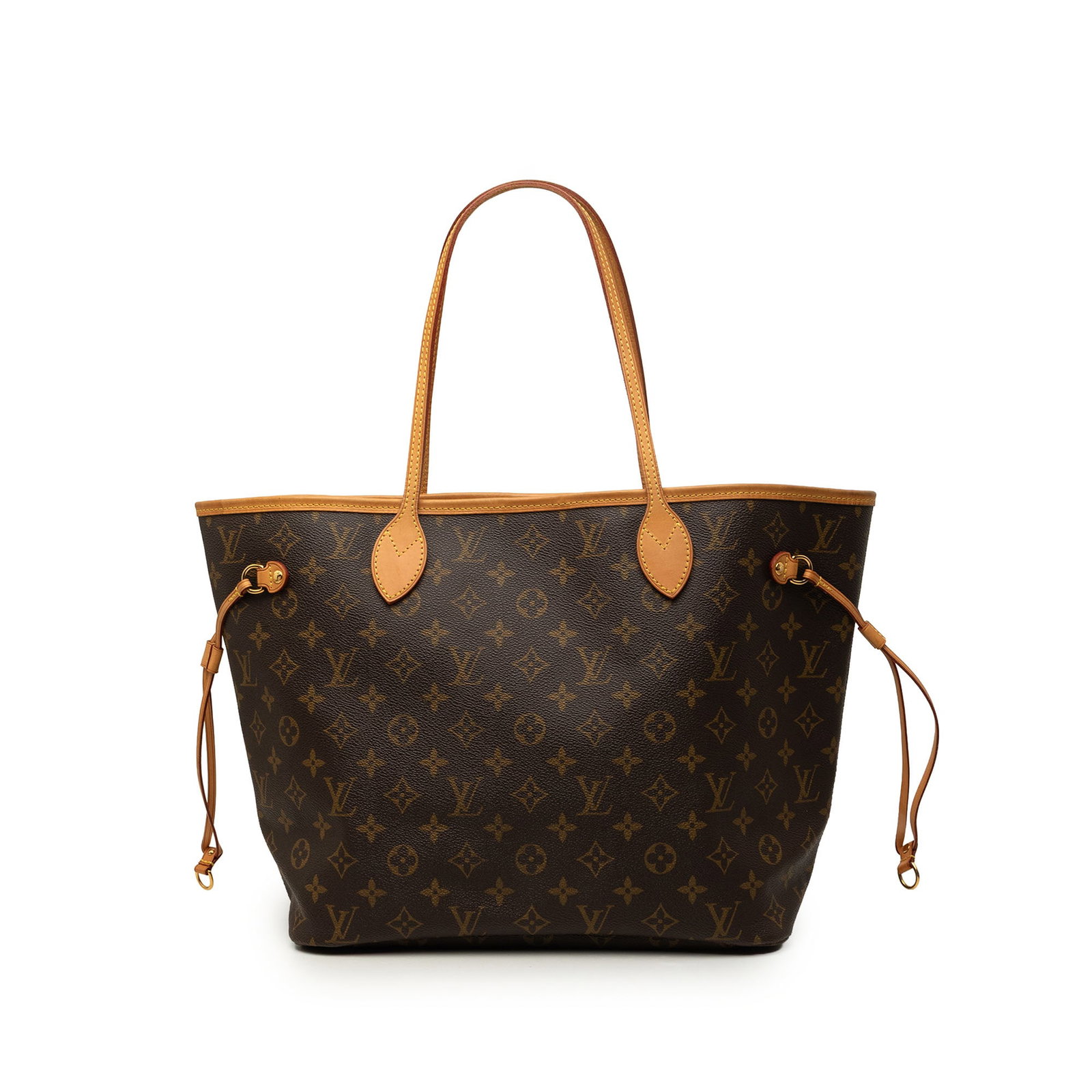 Louis Vuitton Neverfull MM Monogram Canvas Tote Bag: Louis Vuitton Neverfull MM Monogram Canvas Tote Bag The Louis Vuitton Monogram Neverfull MM is a tote bag crafted with a monogram canvas body and vachetta leather trim. It features flat vachetta leath