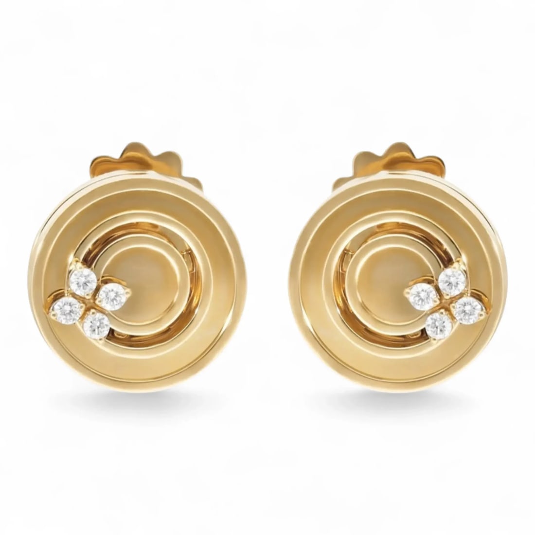Roberto Coin Love in Verona 18K Yellow Gold Diamond Stud Earrings (1 of 4)
