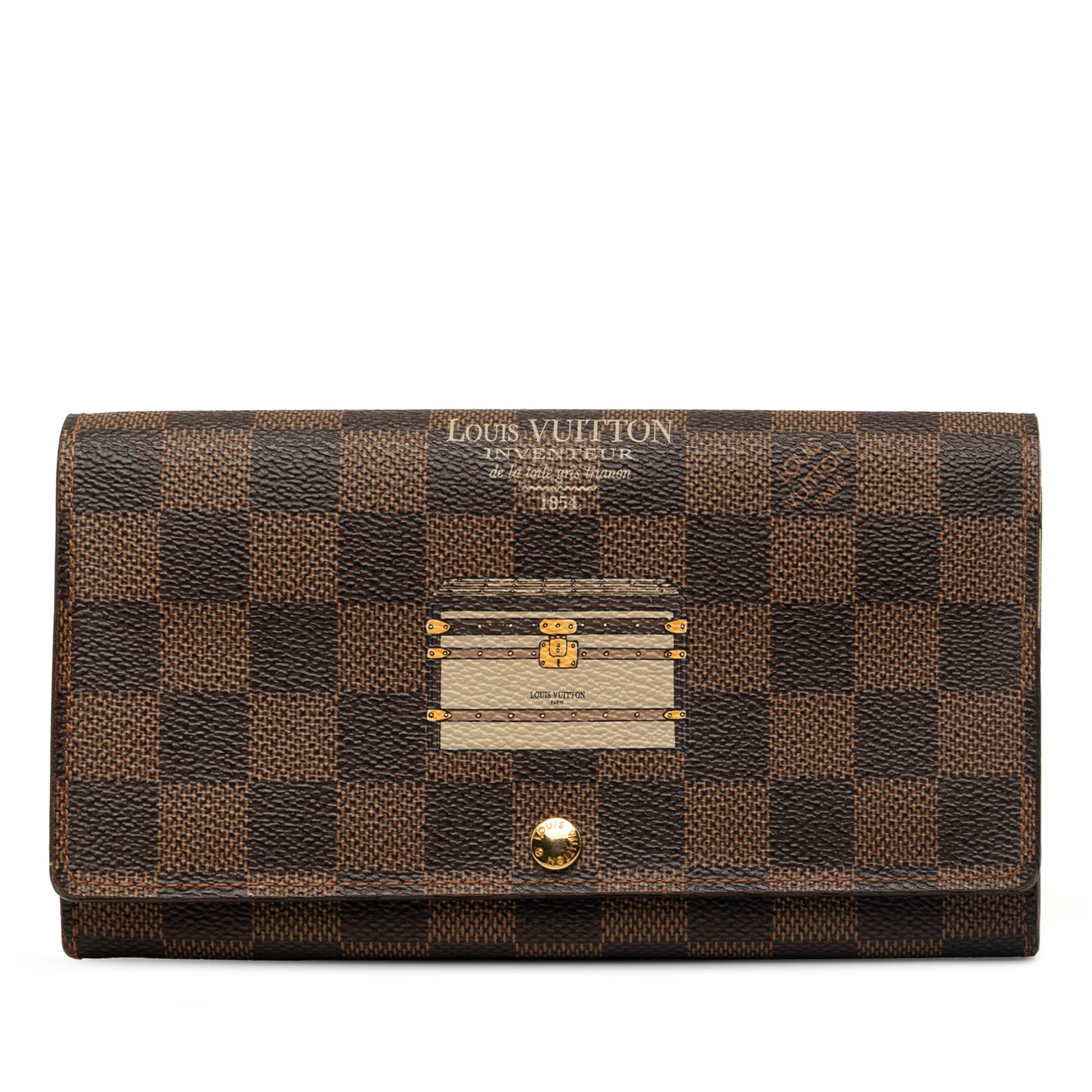 Louis Vuitton Sarah Wallet Damier Ebene Trunks and Locks Limited Edition (1 of 7)