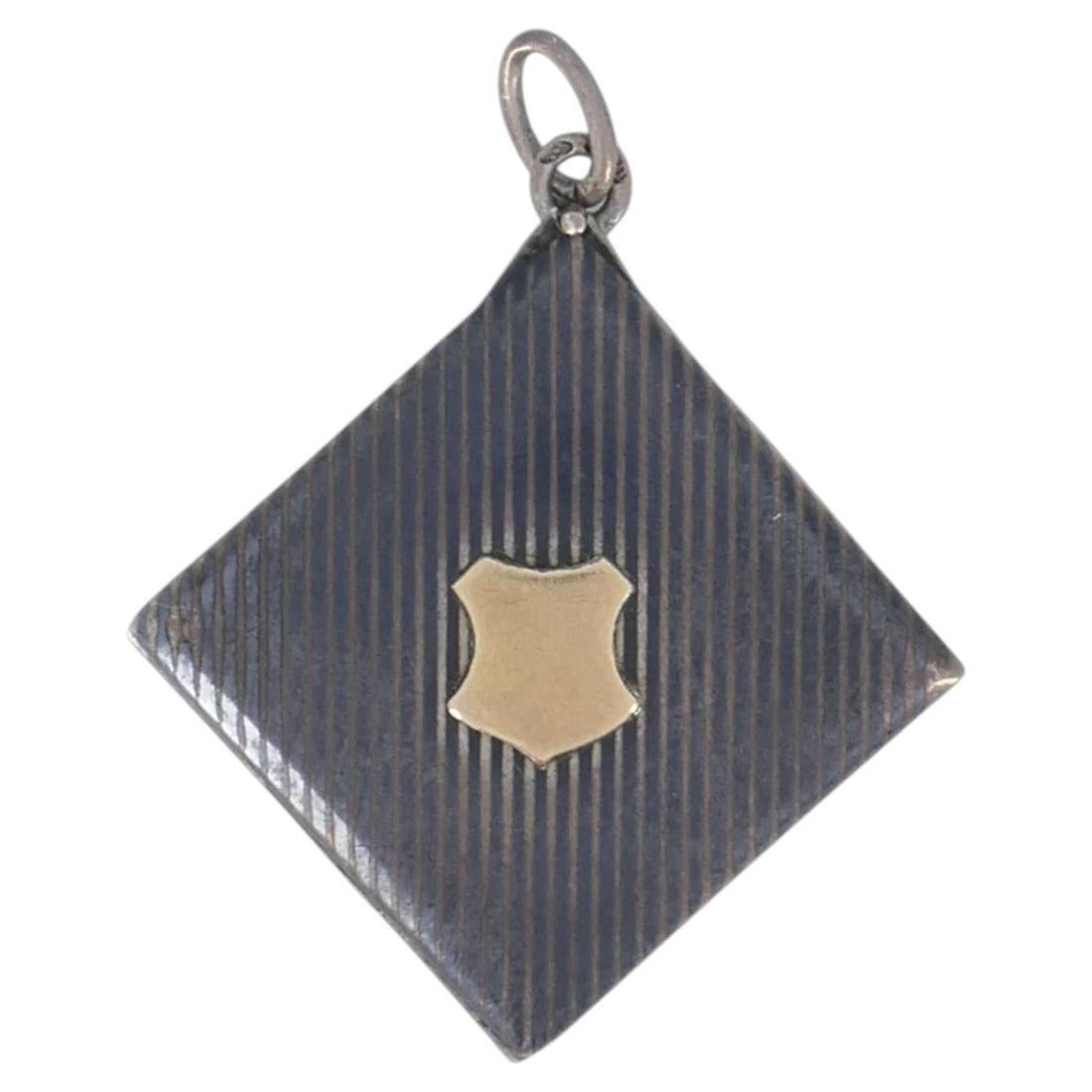 Circa 1900 800 Silver Niello Photo Locket Pendant (1 of 11)