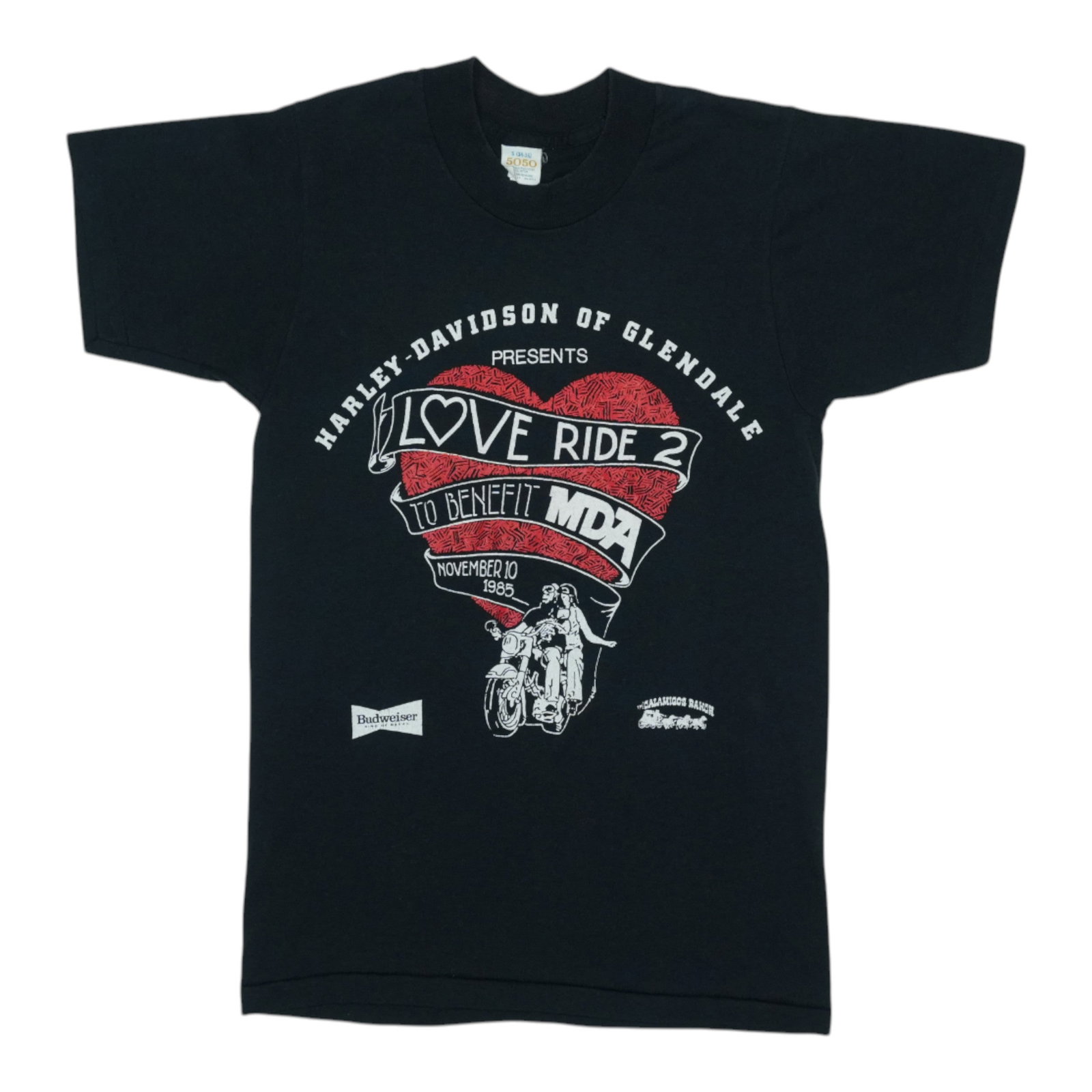 Harley Davidson Love Ride Vintage Black Shirt 1985 Small: Harley Davidson Love Ride Vintage Black Shirt 1985 Small Original vintage 1985 Harley Davidson Love Ride shirt in black with no back graphics. This is a true vintage piece, not a modern reproduction. 