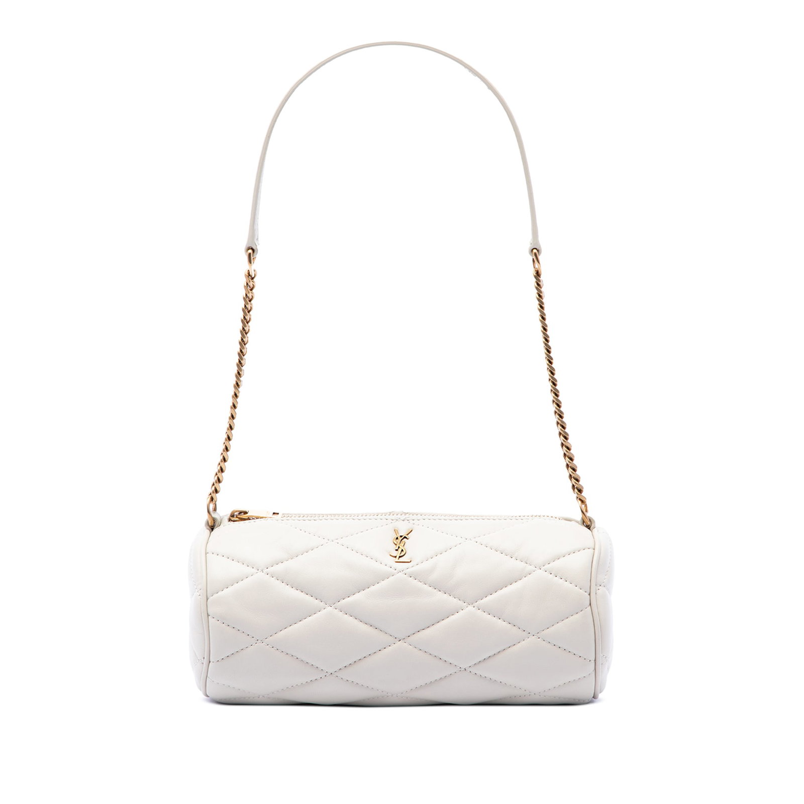 Saint Laurent Sade Tube Mini white quilted lambskin shoulder bag (1 of 6)