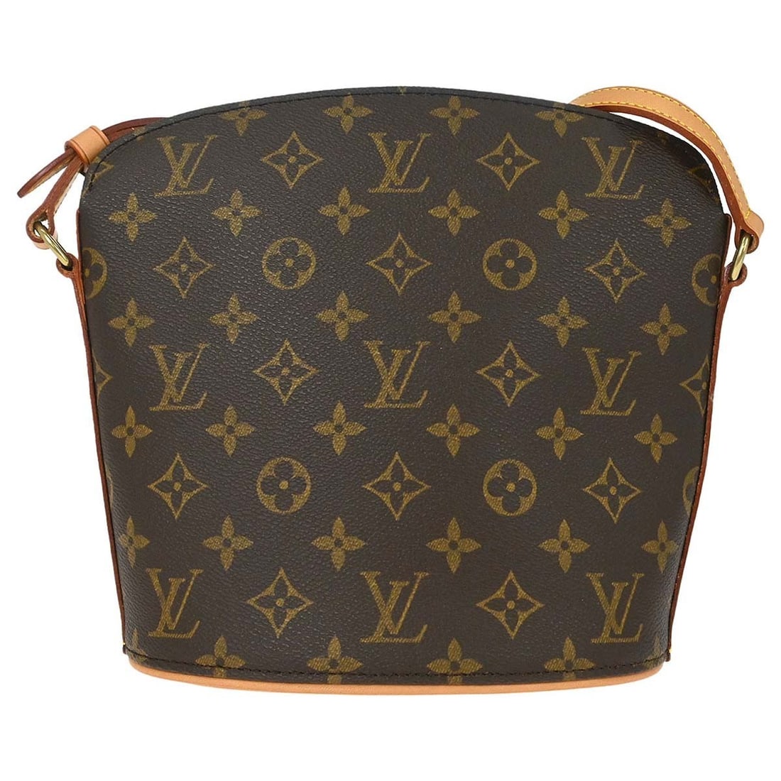 Louis Vuitton Drouot Monogram Canvas Crossbody Bag M51290: Louis Vuitton Drouot Monogram Canvas Crossbody Bag M51290 Vintage Louis Vuitton Drouot crossbody shoulder bag in brown Monogram canvas with leather trim. This medium bag features a zip closure, an adj