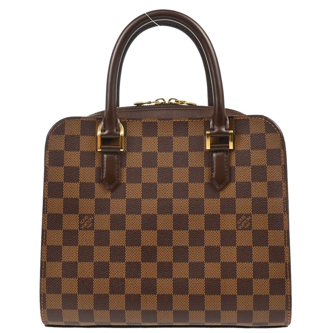 Louis Vuitton Triana Damier Ebene Satchel N51155 Brown: Louis Vuitton Triana Damier Ebene Satchel N51155 Brown Louis Vuitton Triana handbag in Damier Ebene canvas and leather with double handles and a zip closure. This medium satchel/top handle bag is made