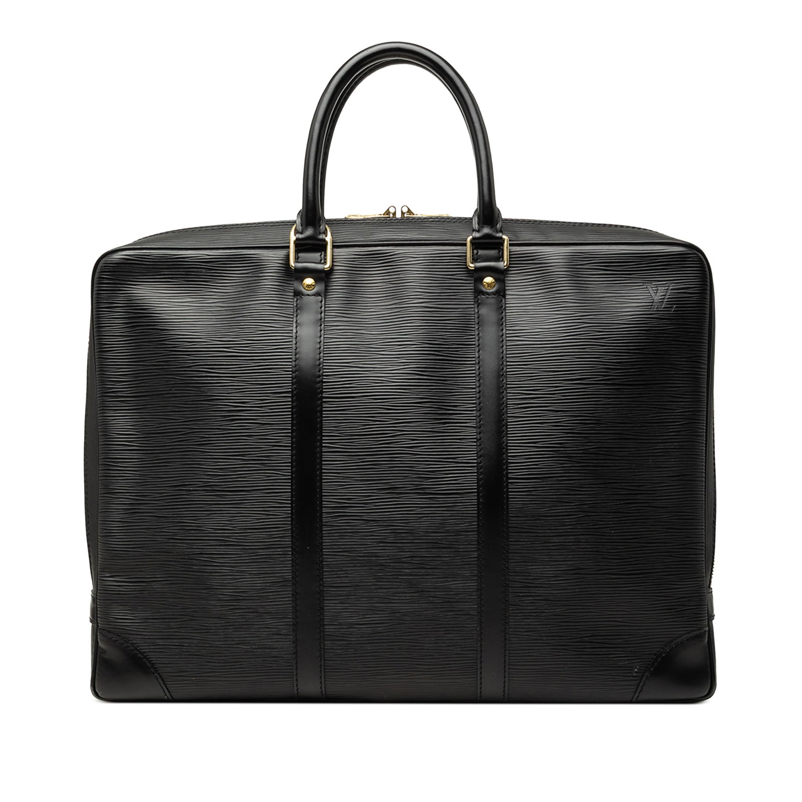 Louis Vuitton Epi Porte Documents Voyage Leather Briefcase Black (1 of 7)