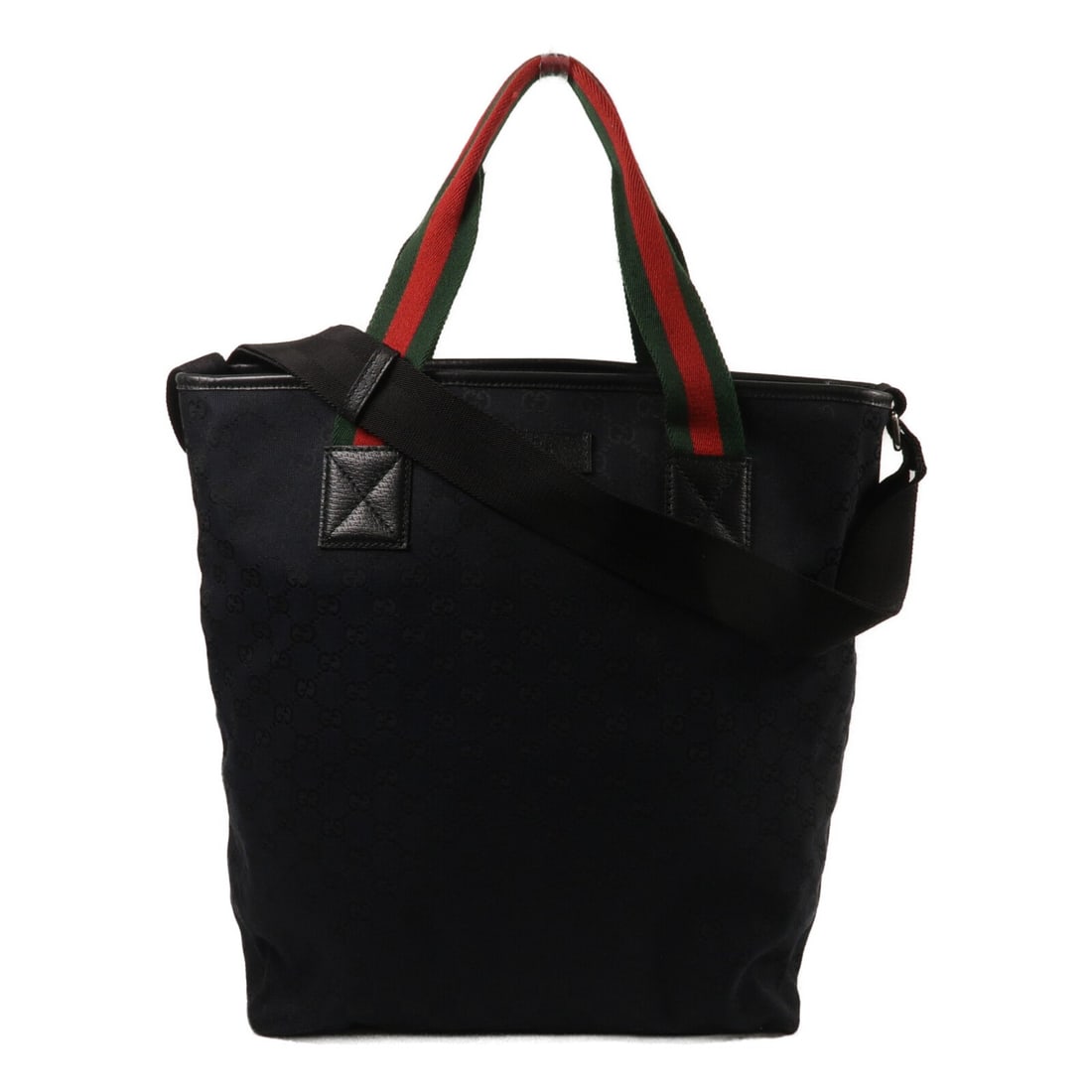 Gucci 256099 GG Canvas 2 Way Shoulder Bag Black SHW: Gucci 256099 GG Canvas 2 Way Shoulder Bag Black SHW Gucci GG 2-way shoulder bag in black GG canvas with silver-tone hardware. This women's bag features both top handles and an adjustable shoulder stra