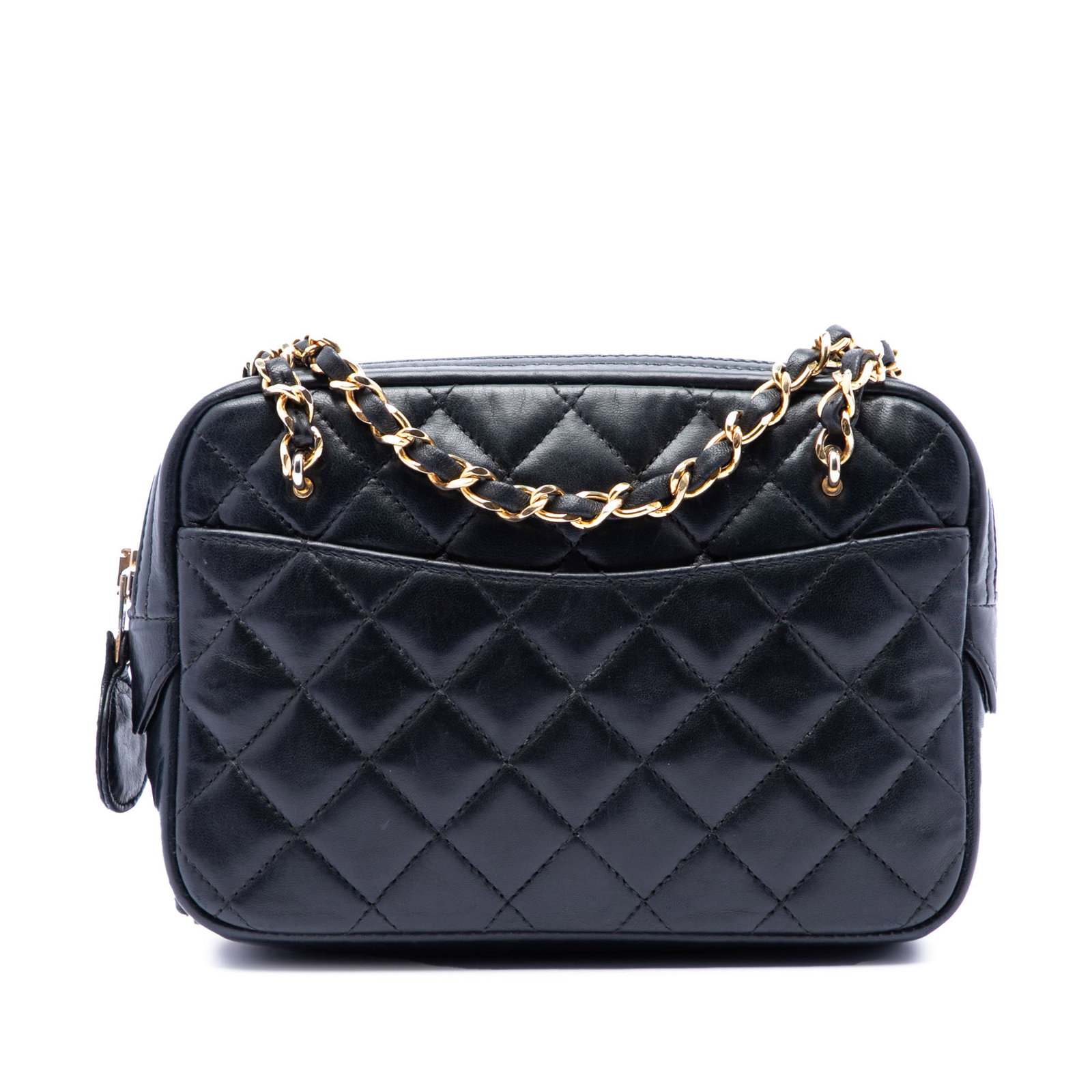 Chanel Mini CC Quilted Lambskin Camera Crossbody Bag Black (1 of 6)