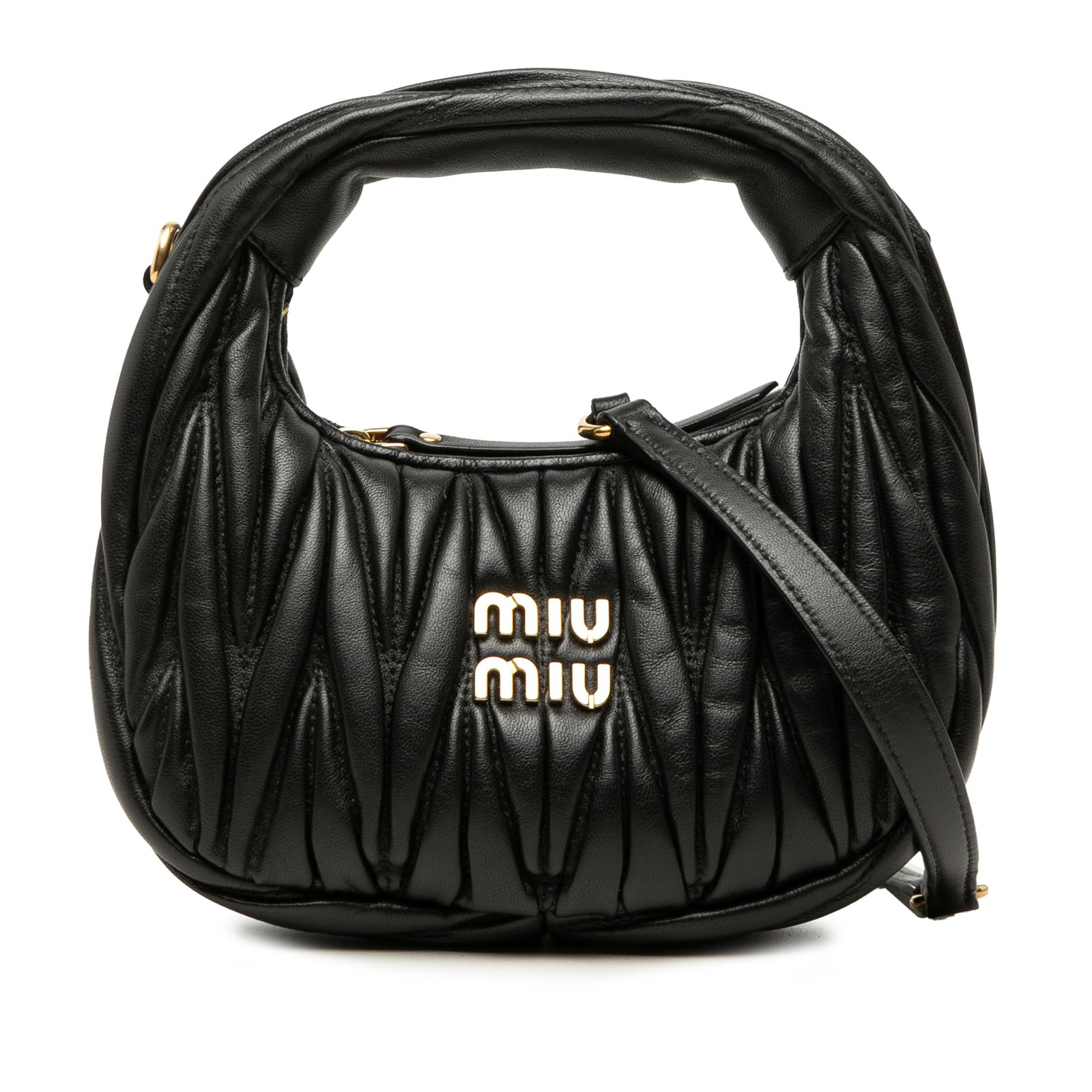 Miu Miu Wander Mini Matelasse Nappa Leather Satchel (1 of 8)