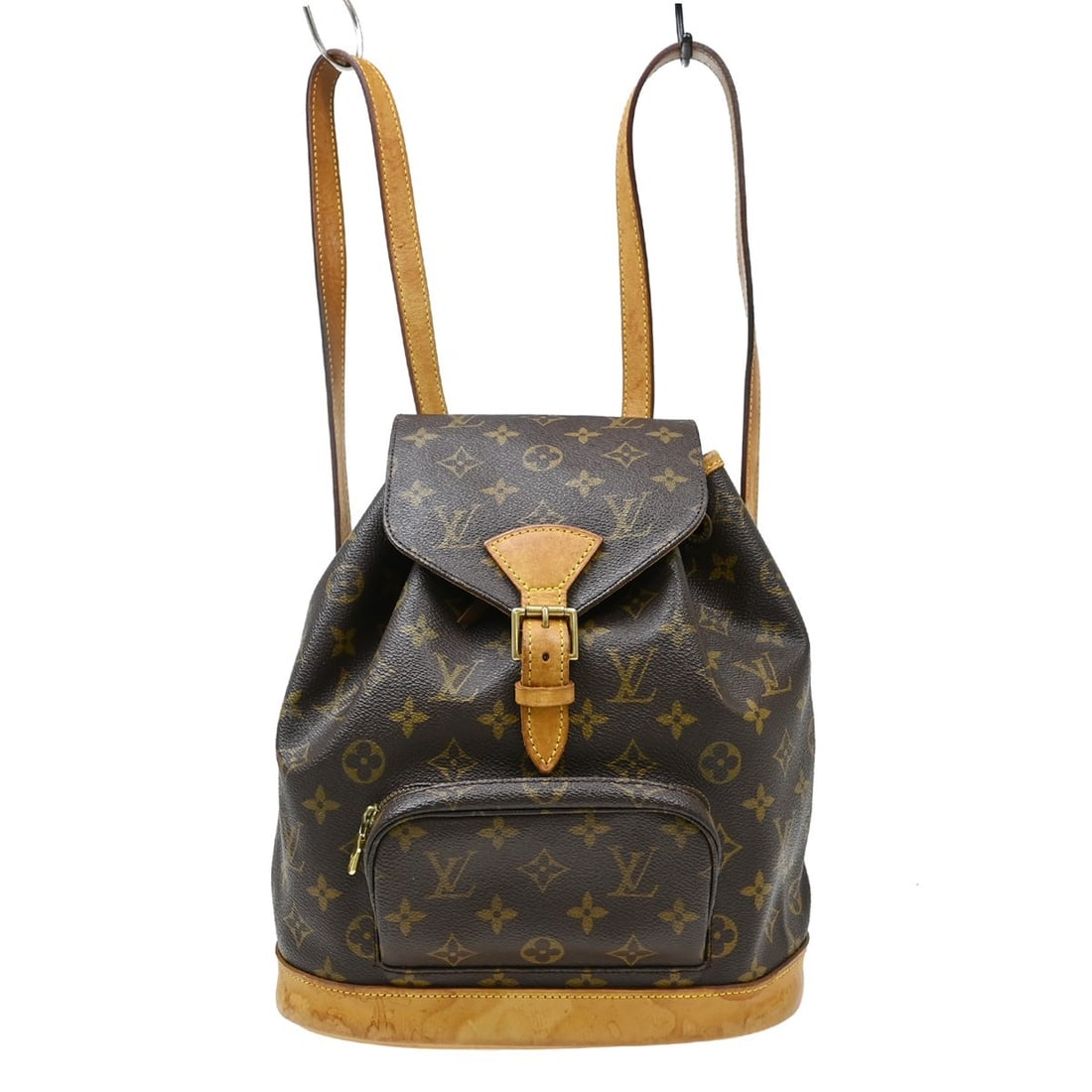 Louis Vuitton Montsouris Brown Canvas Backpack: Louis Vuitton Montsouris Brown Canvas Backpack Louis Vuitton Montsouris Monogram backpack in brown canvas. Made in France, this women's bag is presented in fair condition with visible wear consistent 