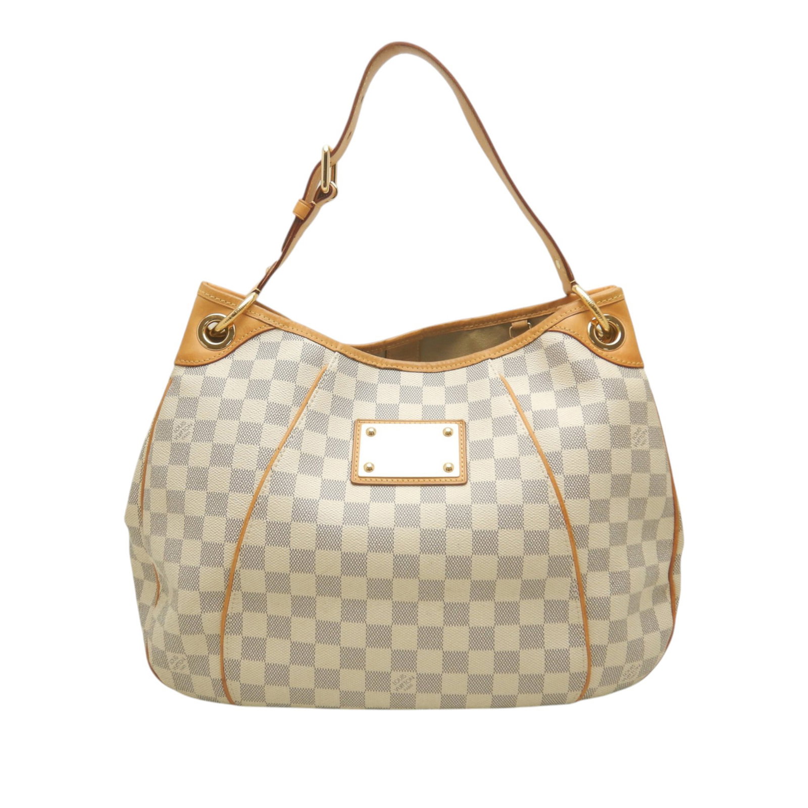 Louis Vuitton Galliera GM Damier Azur Shoulder Bag: Louis Vuitton Galliera GM Damier Azur Shoulder Bag Louis Vuitton Damier Azur Galliera GM shoulder bag crafted with a damier azur canvas body and vachetta leather trim. It features a flat vachetta leat