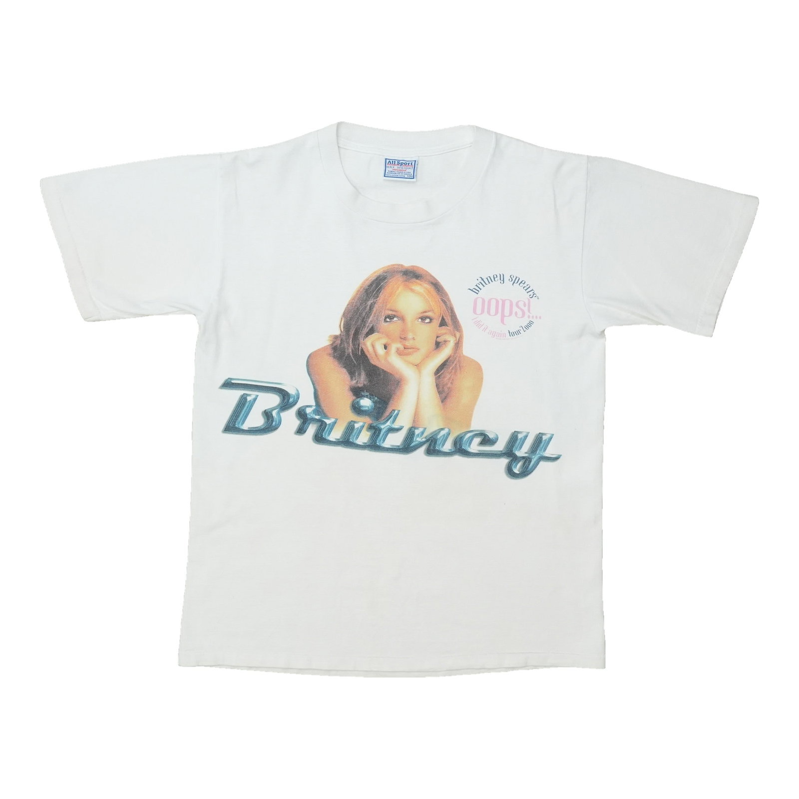 Vintage Britney Spears Oops I Did It Again White Cotton T Shirt Small (1 of 6)