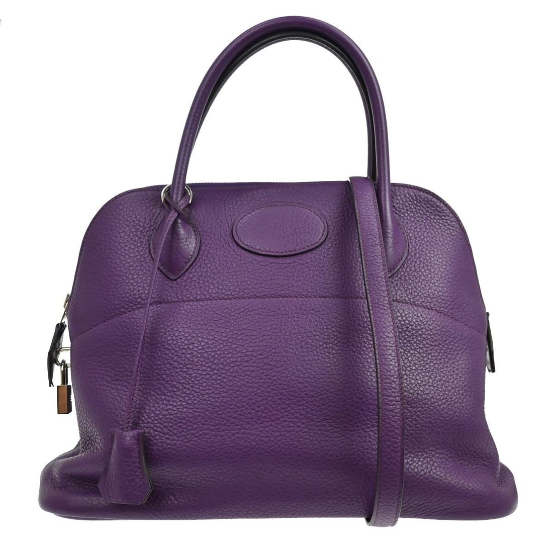 HERMES Bolide 35 Taurillon Clemence Purple 2way Satchel Bag (1 of 11)