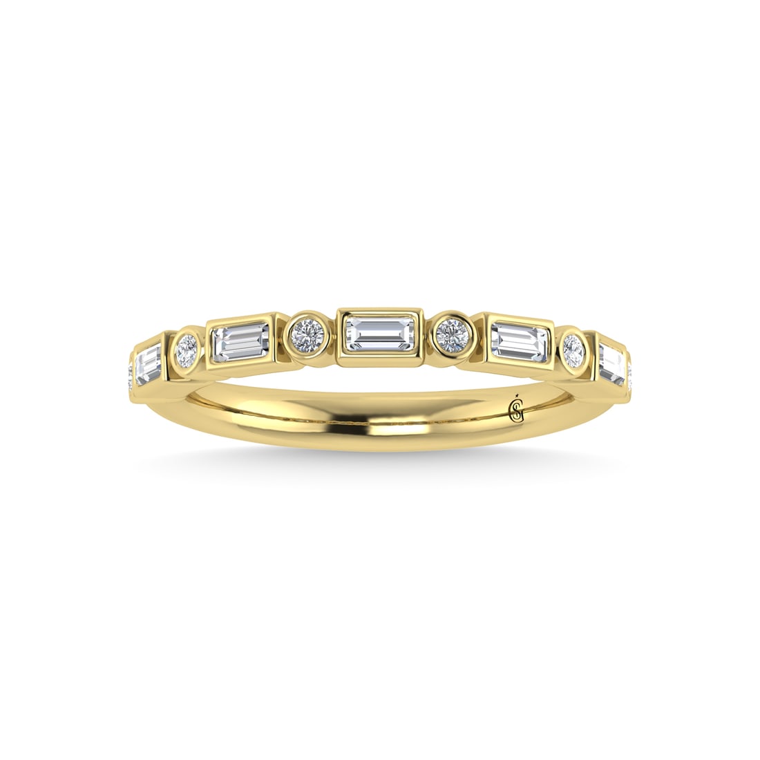 14K Yellow Gold Diamond 1/4 Ct.Tw. Stackable Band: 14K Yellow Gold Diamond 1/4 Ct.Tw. Stackable Band 14k Yellow Gold Stone Color: G-h Stone Clarity: 0 Each ring is presented in standard size 6.5. Complimentary resizing is available between sizes 510 (