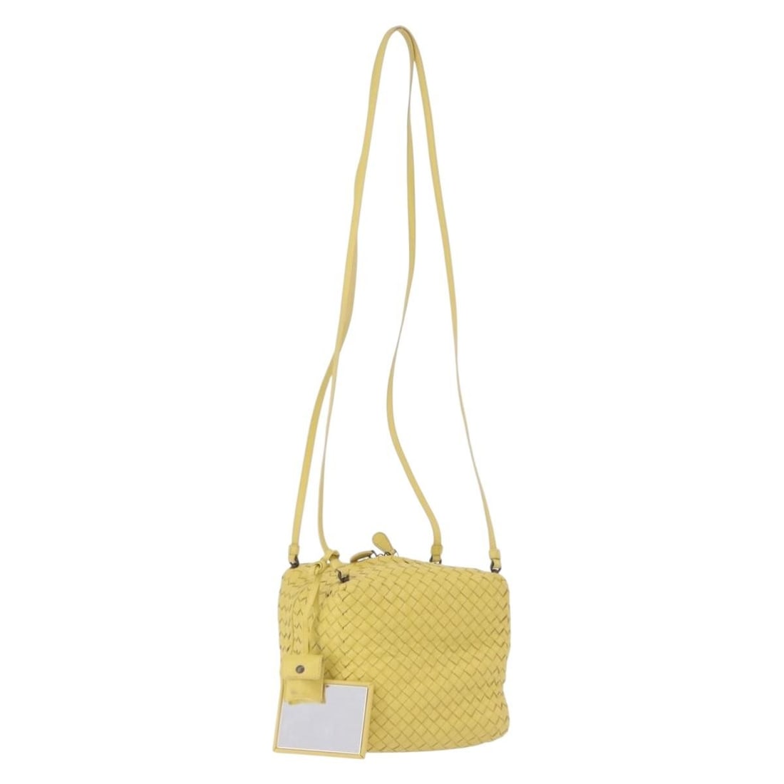 Yellow Leather Shoulder Bag BOTTEGA VENETA Intrecciato 198629V: Yellow Leather Shoulder Bag BOTTEGA VENETA Intrecciato 198629V Bottega Veneta Intrecciato shoulder bag in yellow leather with a compact silhouette and included accessories. Made in Italy, this women's