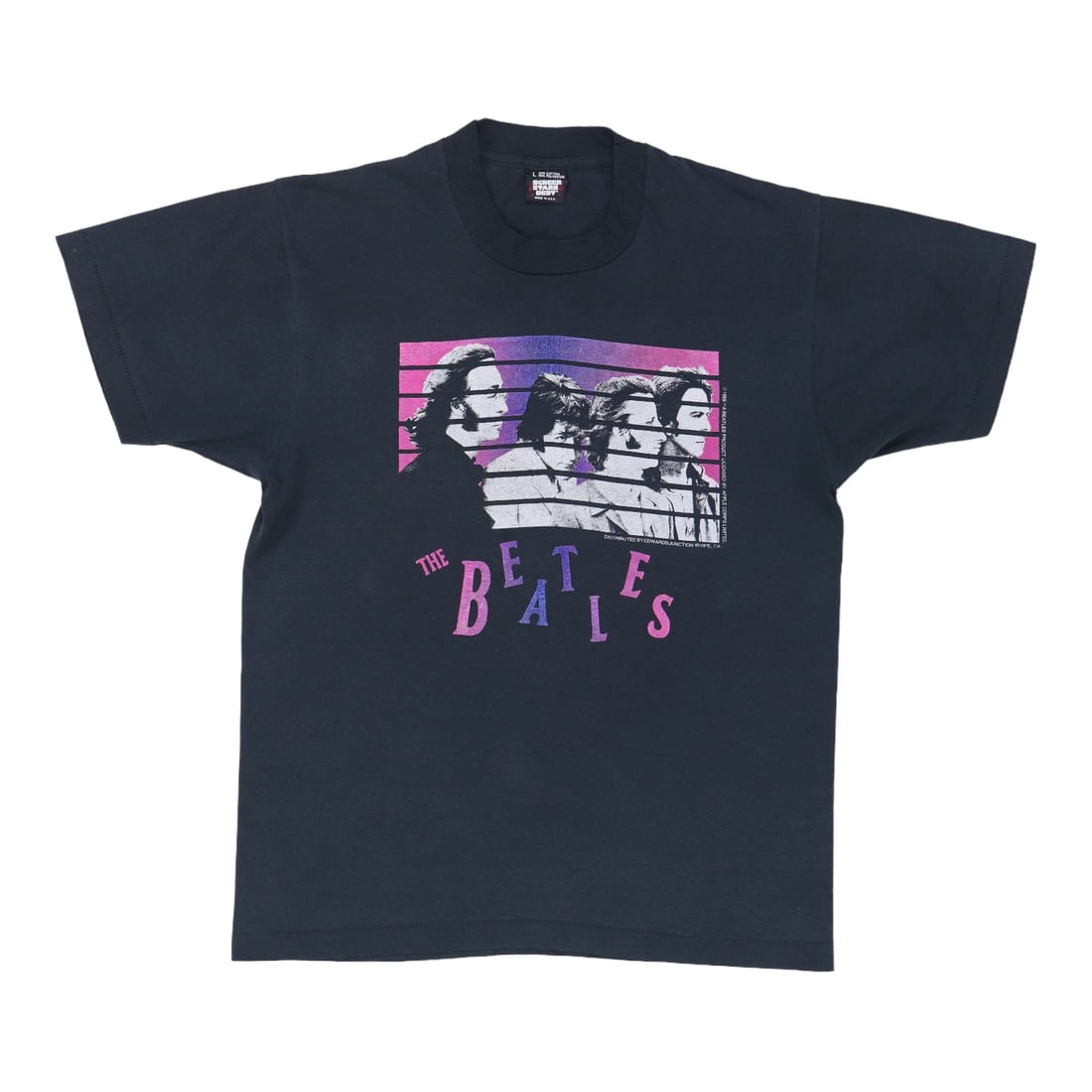 Black Vintage The Beatles Shirt 1989 Large 50 50 Poly Cotton (1 of 5)