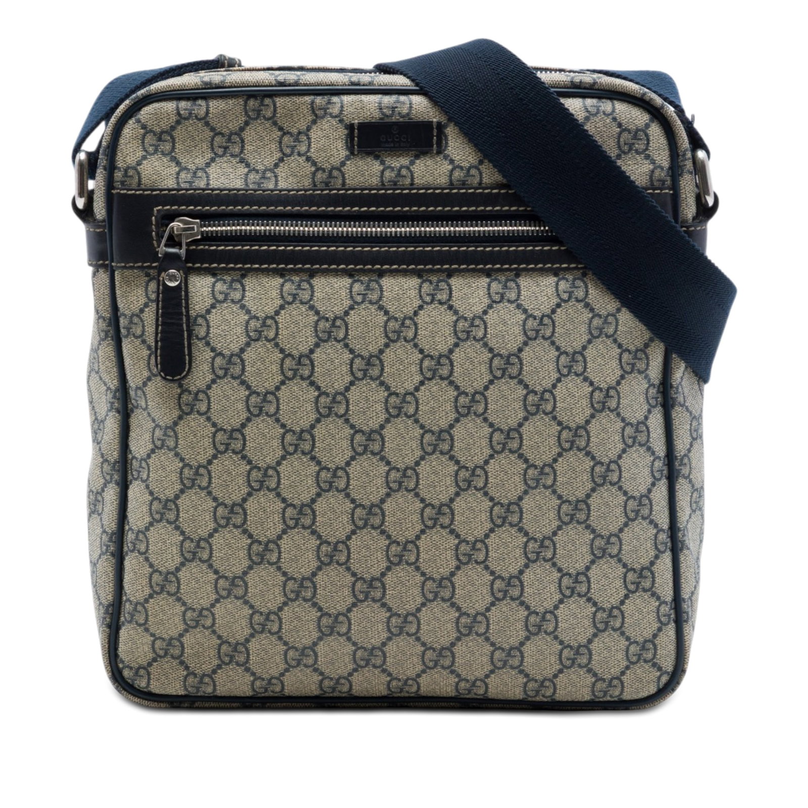 Gucci GG Supreme coated canvas crossbody bag beige: Gucci GG Supreme coated canvas crossbody bag beige Gucci GG Supreme Crossbody bag in beige with a coated canvas body and leather trim. This crossbody design features an adjustable flat canvas shoulder
