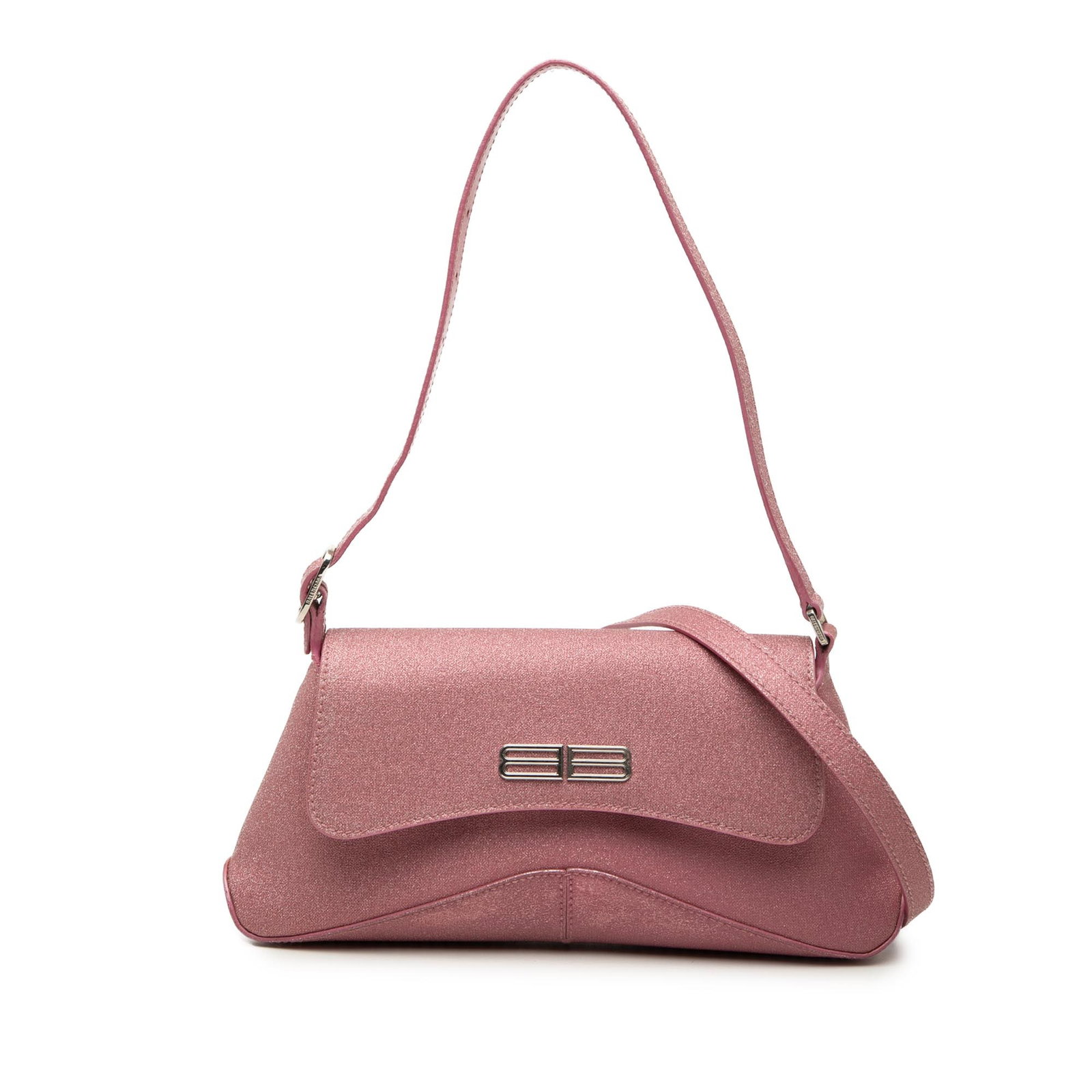 Balenciaga XX Flap Small Glitter Fabric Crossbody Bag Pink (1 of 7)