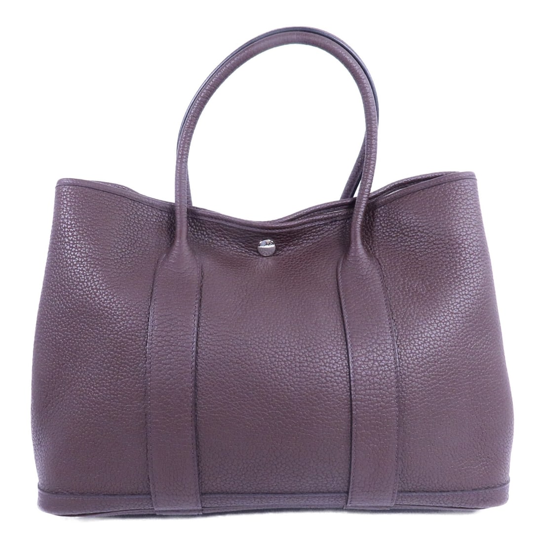 Hermes Garden Party PM Negonda Leather Handbag Rouge Sellier PHW (1 of 14)