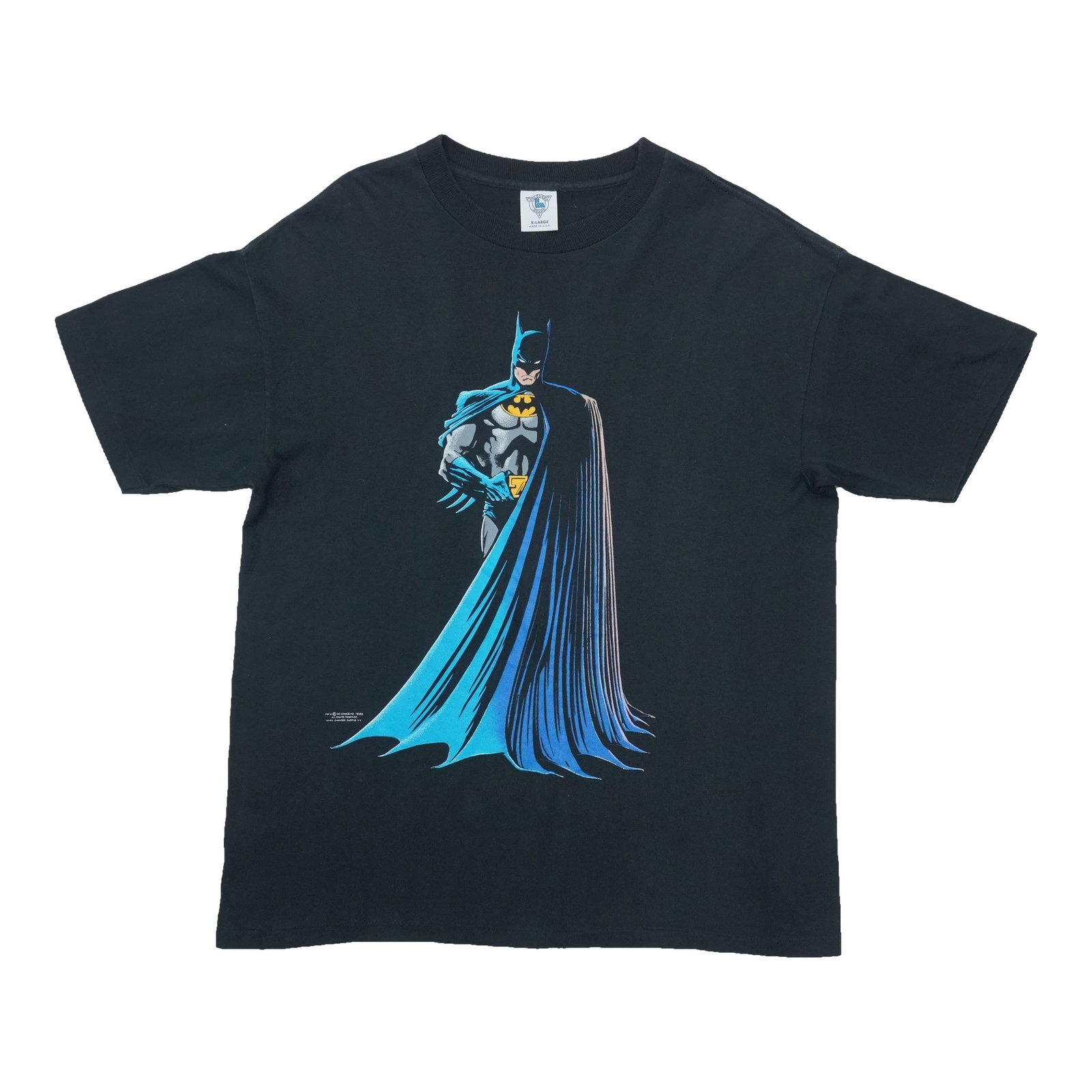 Vintage 1989 Batman DC Comics Black Poly Cotton T Shirt XL (1 of 4)