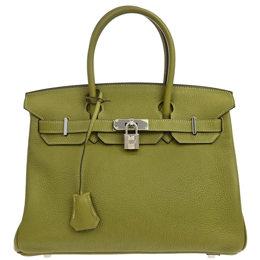 Hermes Birkin 30 Taurillon Clemence Anis Green Top Handle Bag (1 of 15)