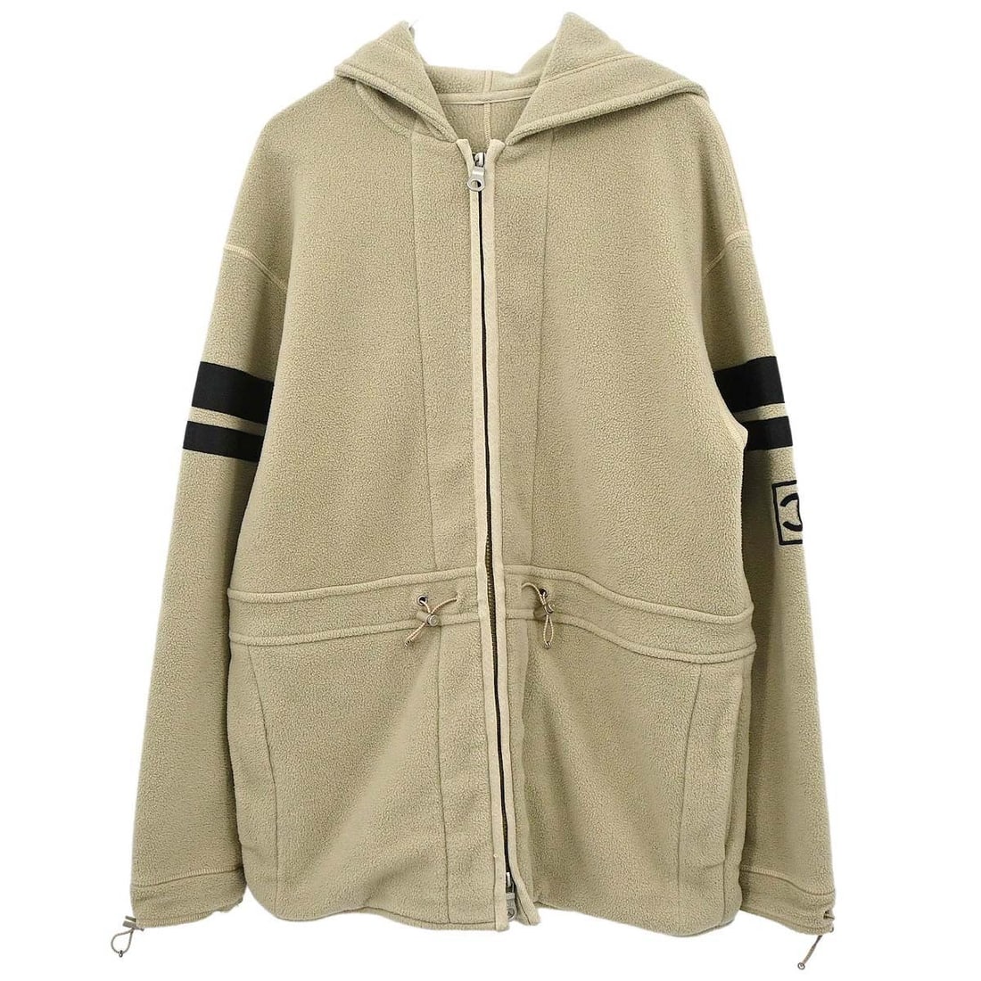 CHANEL Sport Line Beige Hooded Zip Jacket Size 38 (1 of 16)