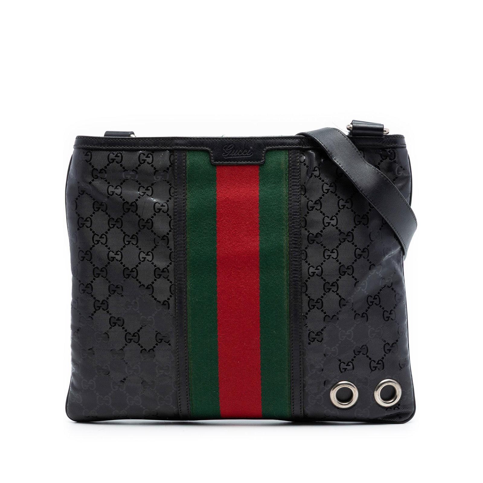 Gucci Fiat 500 GG Imprime Medium Crossbody Messenger Bag: Gucci Fiat 500 GG Imprime Medium Crossbody Messenger Bag Gucci Fiat 500 Medium GG Imprime Web Messenger Bag with a coated canvas body, leather trim, and web detail. This crossbody style features an ad