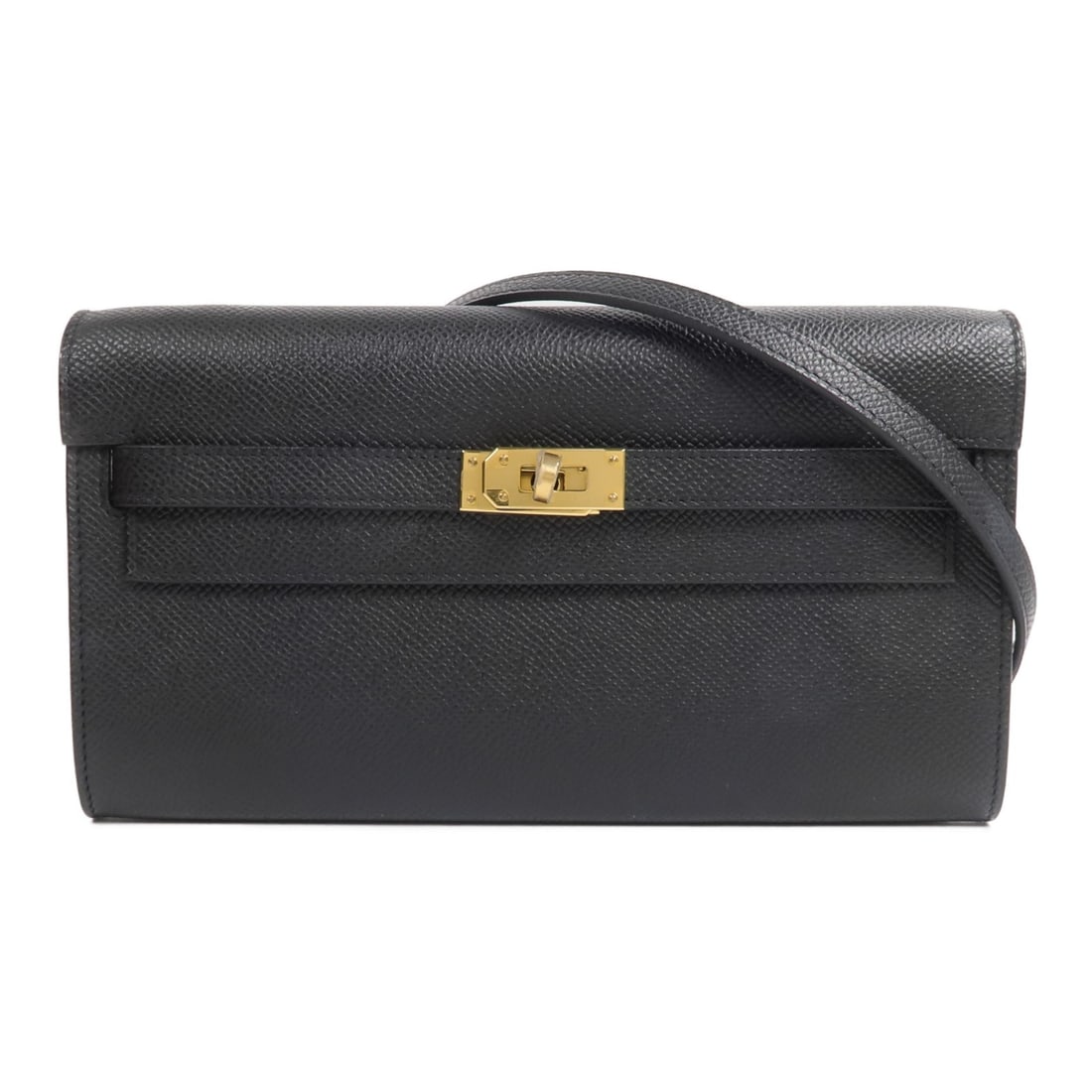 Hermes Kelly To Go Epsom Calfskin Shoulder Bag Black GHW: Hermes Kelly To Go Epsom Calfskin Shoulder Bag Black GHW Hermes Kelly To Go shoulder bag in Noir Black with Epsom and calfskin (cowhide) materials. Made in France, this regular-size women's shoulder b