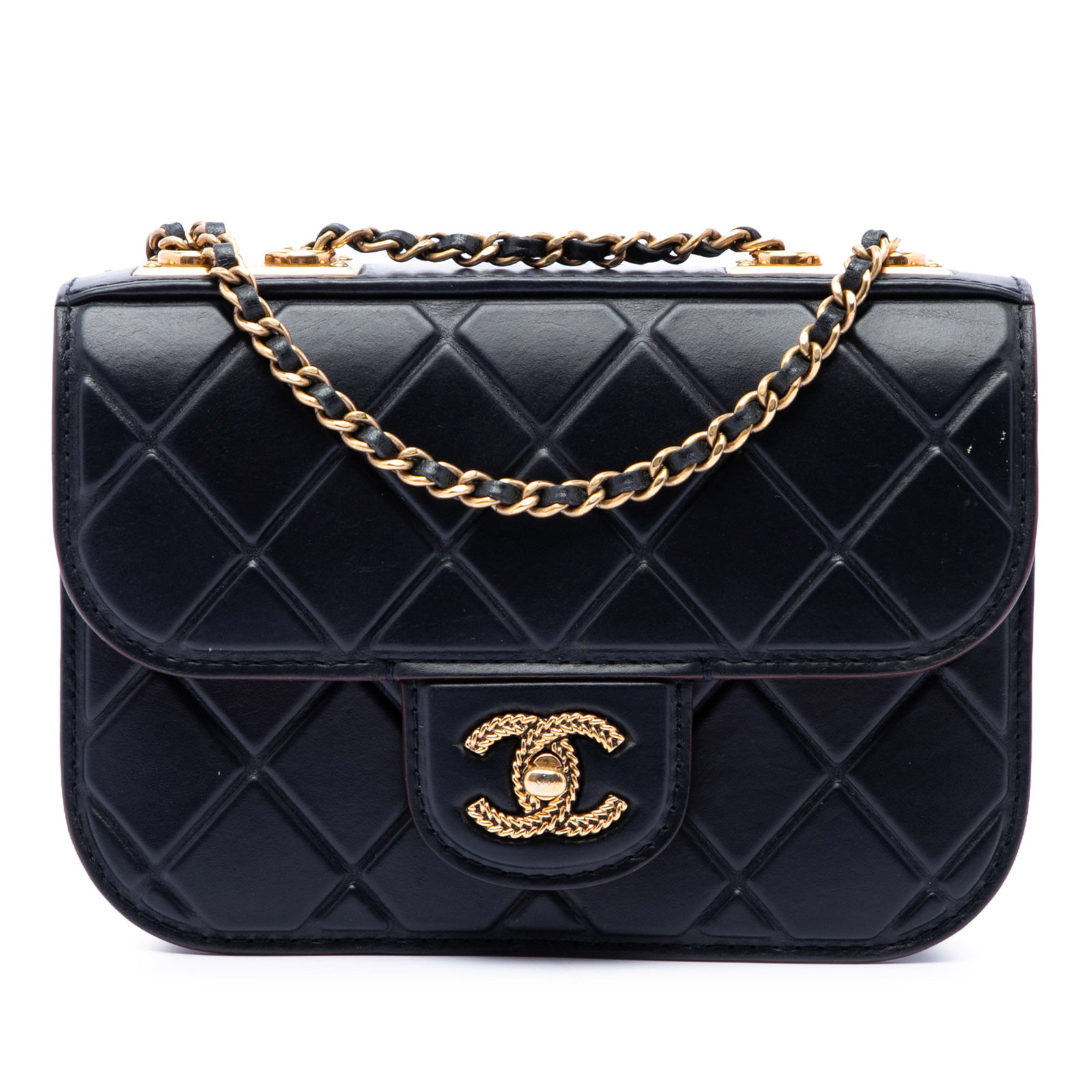 Chanel CC Embossed Calfskin Crossbody Single Flap Bag (1 of 7)