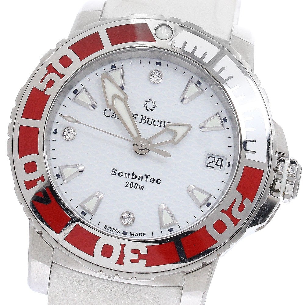 Carl F Bucherer Patravi ScubaTec women's automatic date watch 10634.23B (1 of 6)