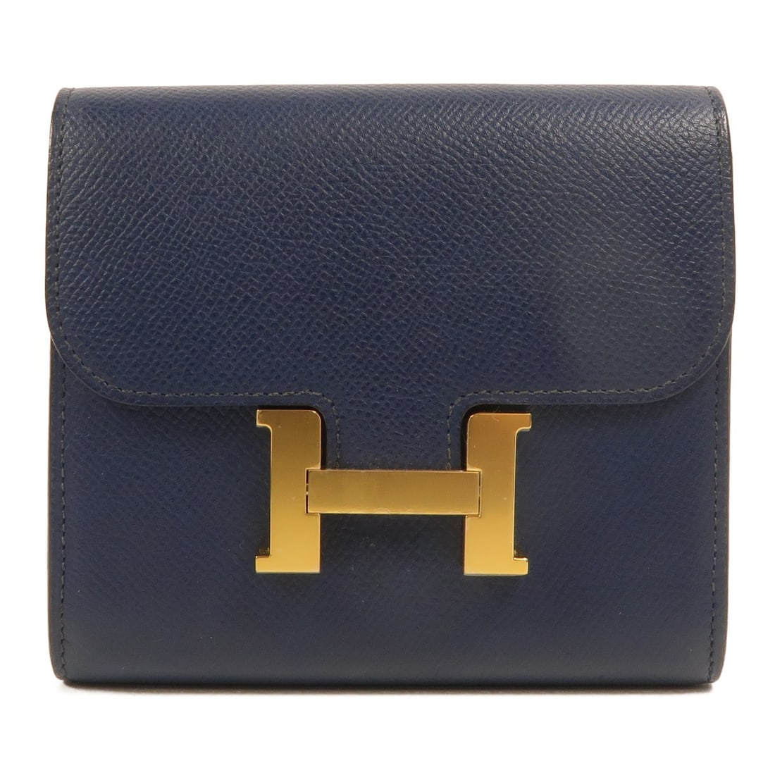 Hermes Constance compact bifold wallet Epsom calfskin Bleu Saphir (1 of 17)