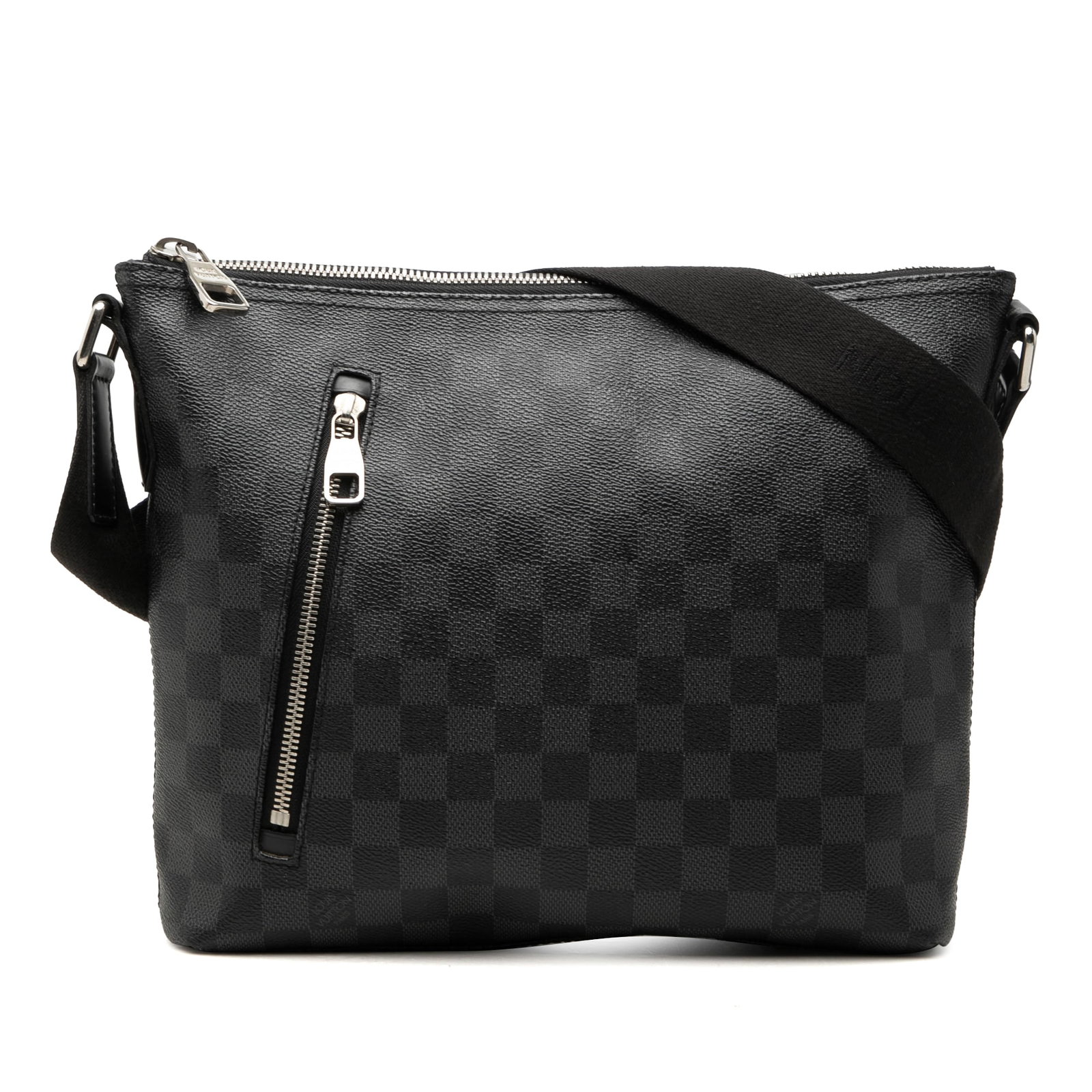 Louis Vuitton Mick PM Damier Graphite Messenger Bag: Louis Vuitton Mick PM Damier Graphite Messenger Bag Louis Vuitton Damier Graphite Mick PM shoulder bag with a damier canvas body, adjustable flat strap, top zip closure, front exterior zip pocket, and