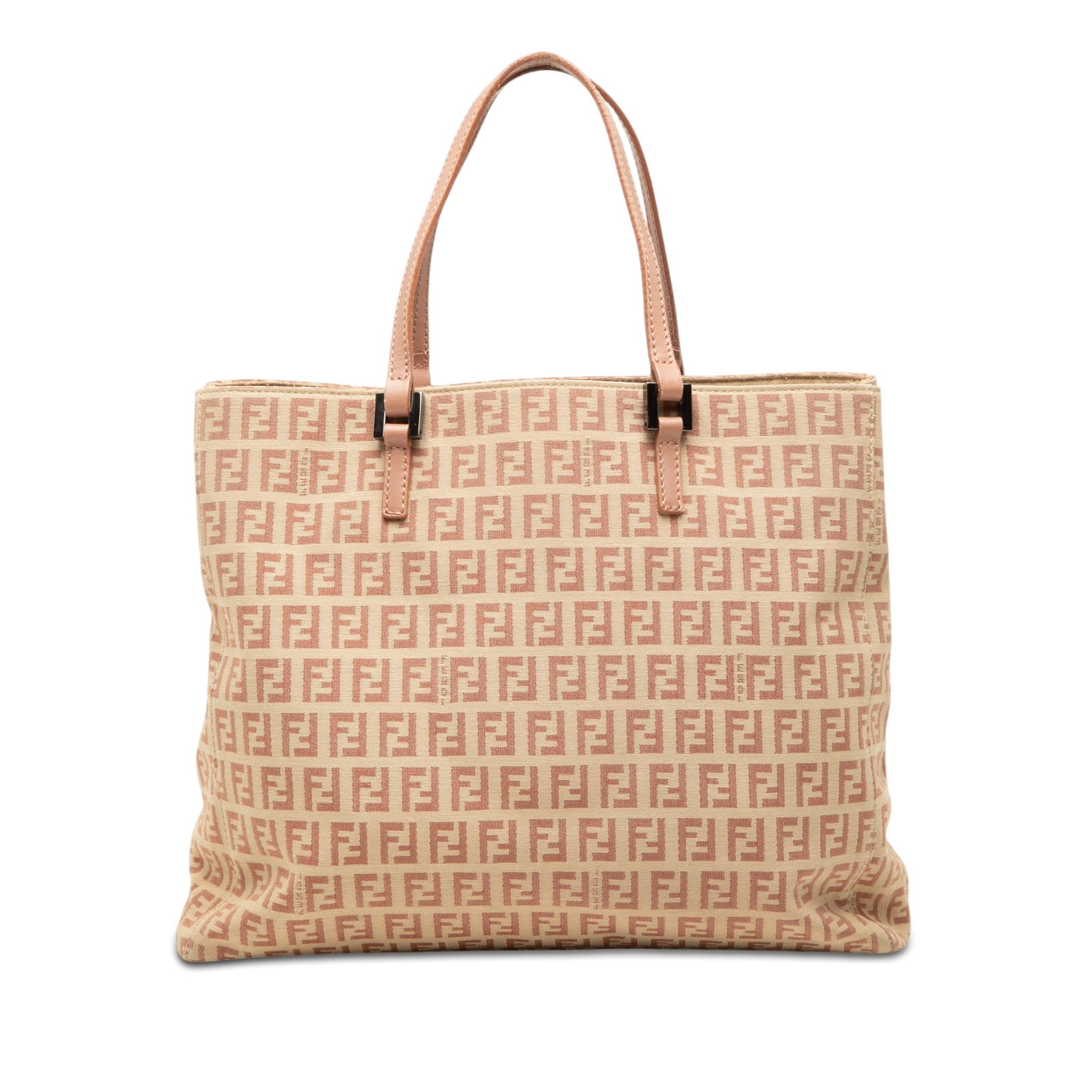 Fendi Zucchino Tote Bag in Beige Canvas: Fendi Zucchino Tote Bag in Beige Canvas Fendi Zucchino canvas tote in beige with flat leather handles, an open top, and an interior zip compartment. Made in Italy. Condition B+ with visible wear and u