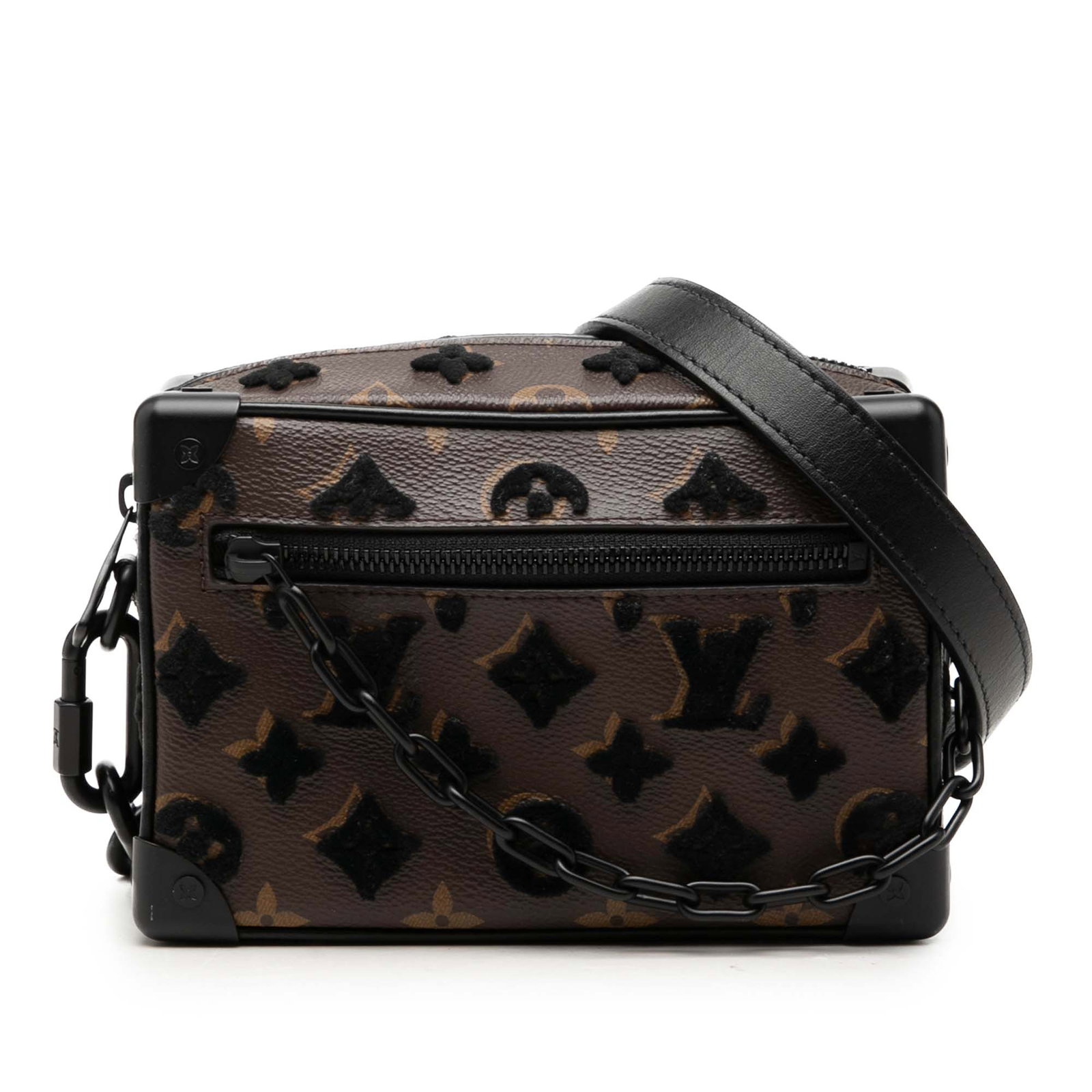 Louis Vuitton Mini Soft Trunk Monogram Tuffetage Shoulder Bag: Louis Vuitton Mini Soft Trunk Monogram Tuffetage Shoulder Bag Louis Vuitton Monogram Tuffetage Mini Soft Trunk crafted with a monogram canvas body and leather trim. The bag features a flat leather and