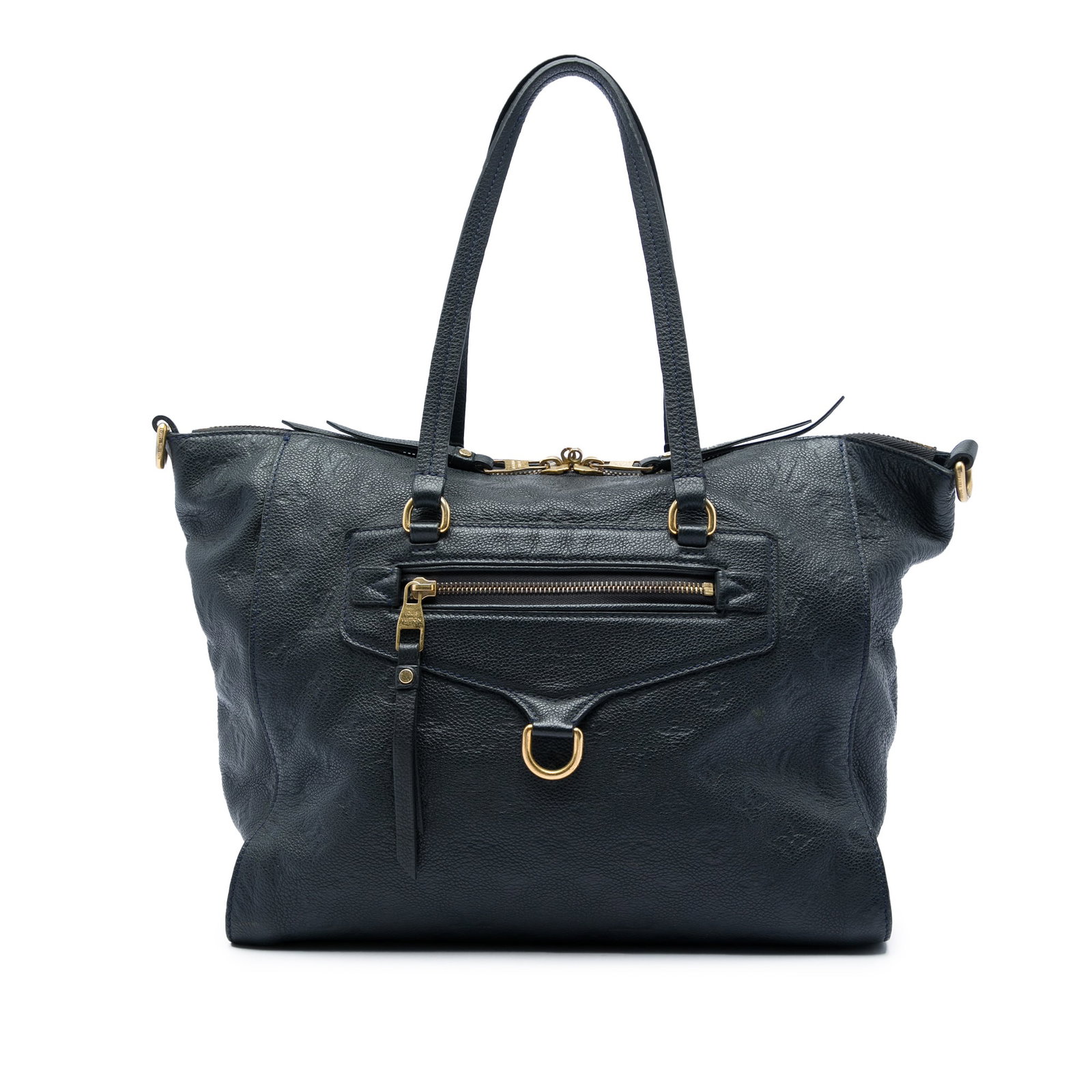 Louis Vuitton Lumineuse PM Monogram Empreinte Leather Handbag Blue: Louis Vuitton Lumineuse PM Monogram Empreinte Leather Handbag Blue Louis Vuitton Monogram Empreinte Lumineuse PM handbag crafted in blue leather with flat leather handles, a top zip closure, an exteri