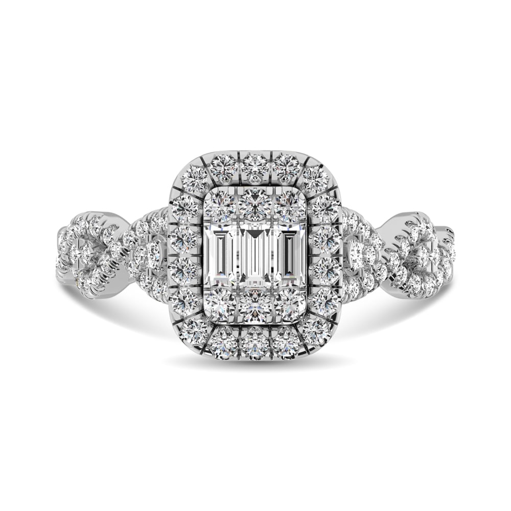 Diamond 1 Ct.Tw. Engagement Ring in 14K White Gold: Diamond 1 Ct.Tw. Engagement Ring in 14K White Gold 14k White Gold Stone Color: G-h Stone Clarity: I1 Each ring is presented in standard size 6.5. Complimentary resizing is available between sizes 510 