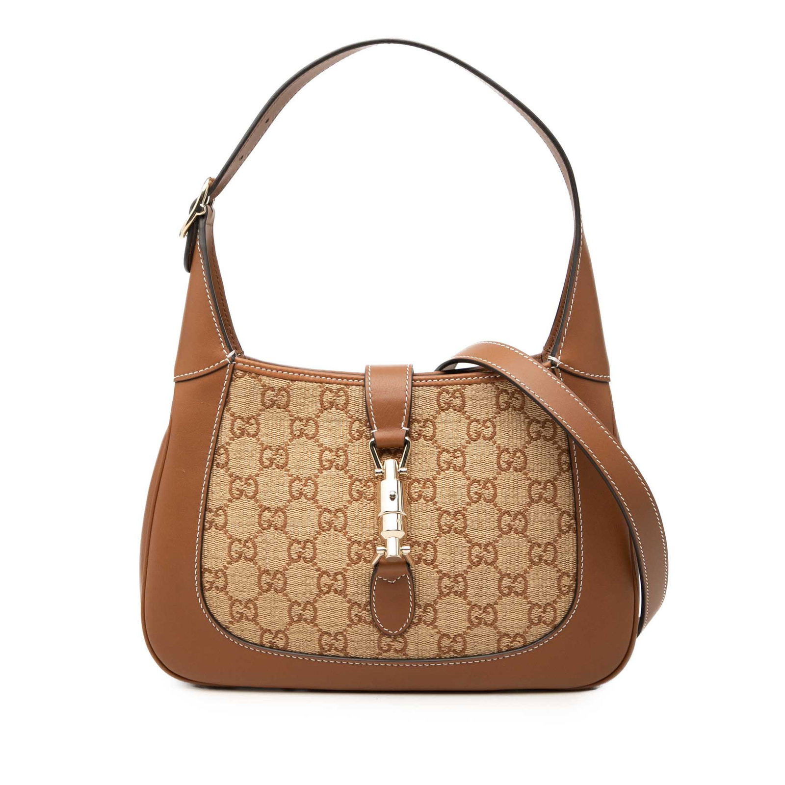 Gucci Jackie 1961 Medium GG Raffia Crossbody Bag (1 of 6)