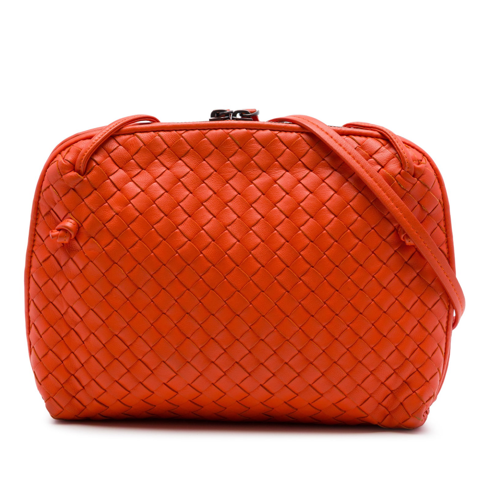 Bottega Veneta Nodini Intrecciato Nappa Leather Crossbody Bag: Bottega Veneta Nodini Intrecciato Nappa Leather Crossbody Bag Bottega Veneta Nodini crossbody bag crafted in woven nappa leather with an adjustable flat leather shoulder strap and a two-way zip-around