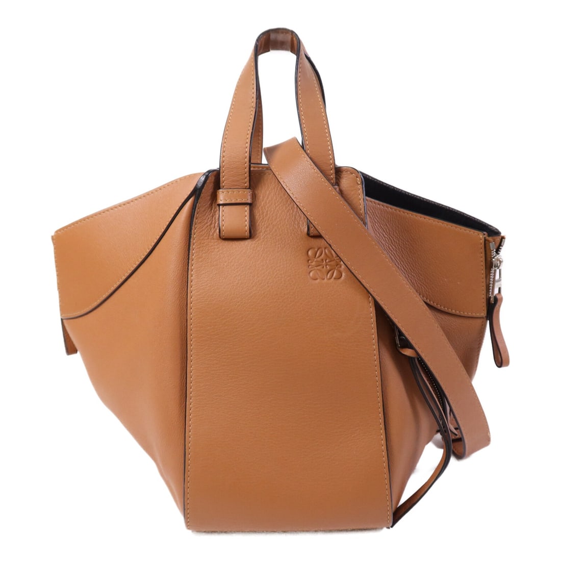 LOEWE Hammock calfskin shoulder bag in brown tan (1 of 14)