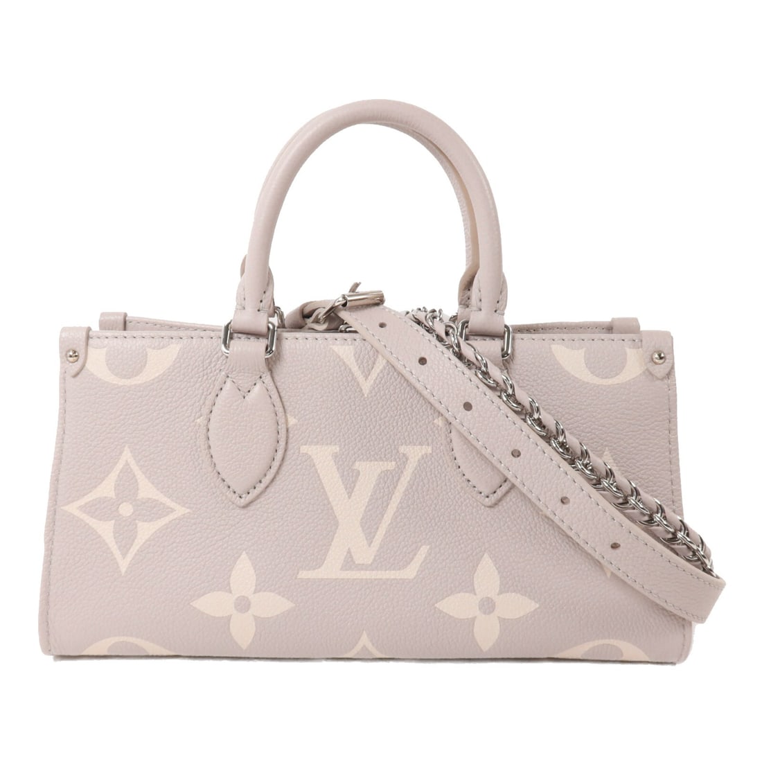 Louis Vuitton M14213 On The Go East West 2way Shoulder Bag Gray: Louis Vuitton M14213 On The Go East West 2way Shoulder Bag Gray Louis Vuitton On The Go East West shoulder bag in gray Monogram Empreinte calfskin. This women's 2-way bag features silver-tone hardware