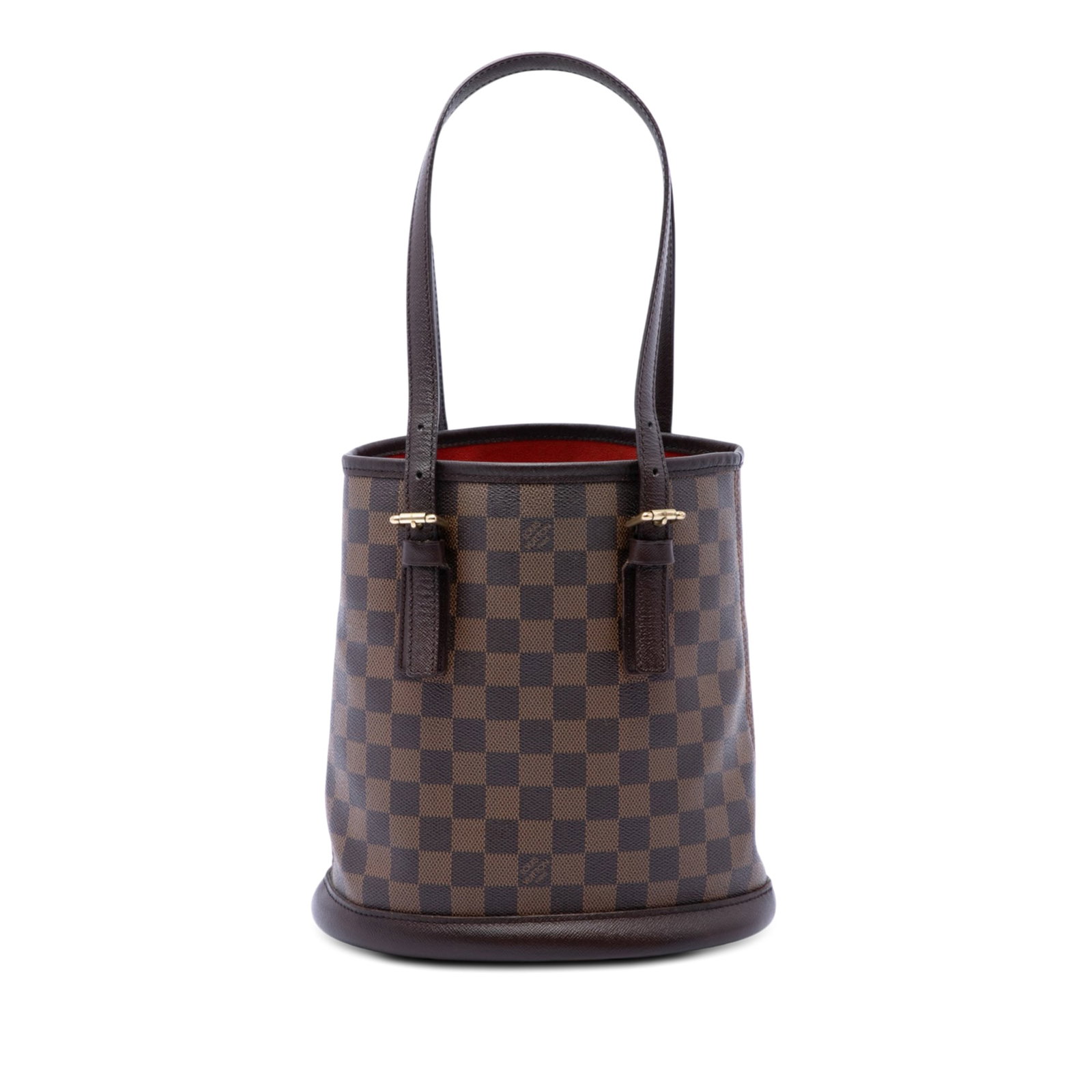 Louis Vuitton Marais Damier Ebene Shoulder Bag Brown: Louis Vuitton Marais Damier Ebene Shoulder Bag Brown A Louis Vuitton Damier Ebene Marais bag crafted with a damier ebene canvas body and leather trim. It features adjustable flat leather shoulder stra