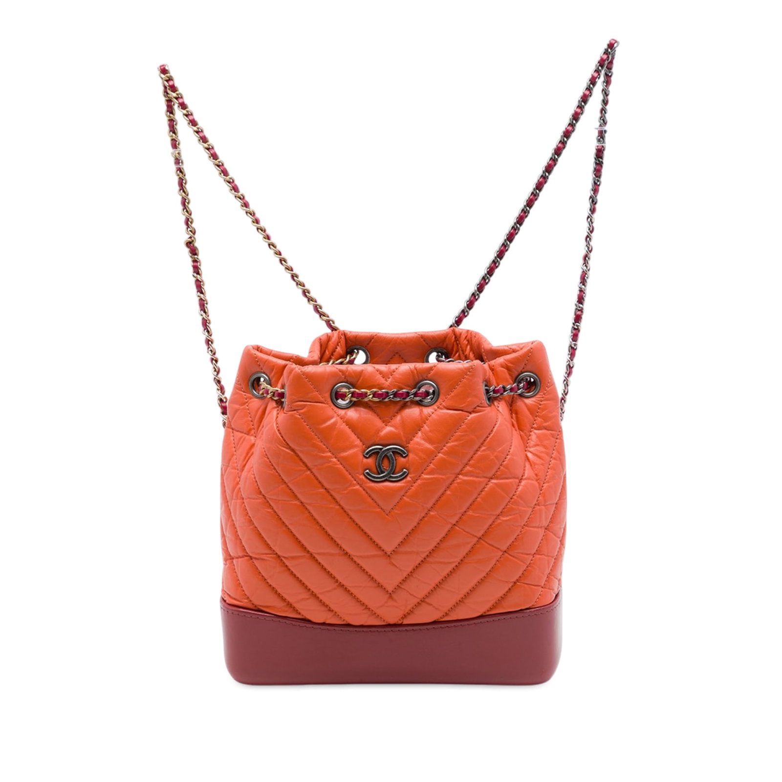 Chanel Gabrielle Small Backpack Bicolor Chevron Aged Calfskin (1 of 6)