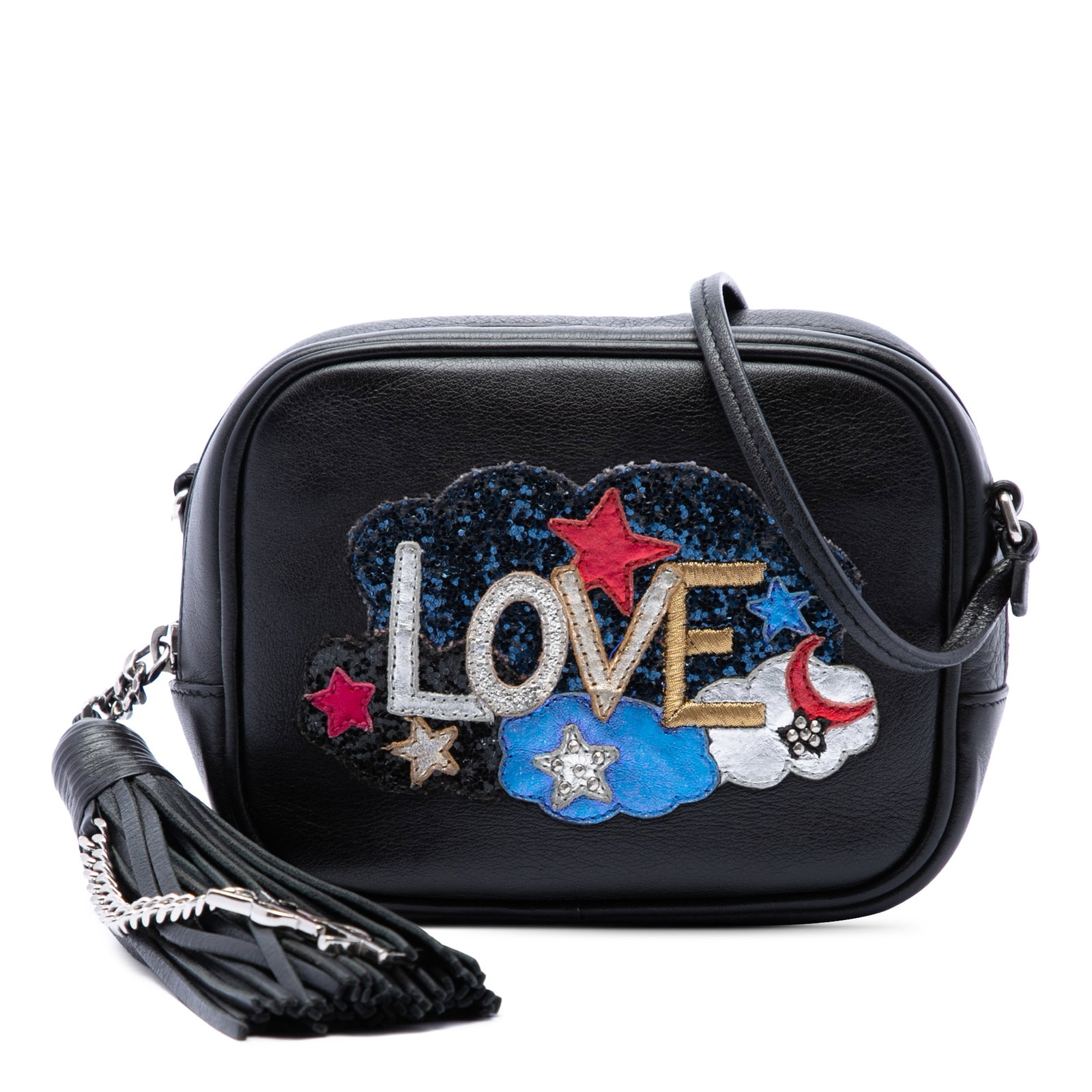 Saint Laurent Blogger Mini Camera Crossbody in Black Nappa Leather (1 of 6)