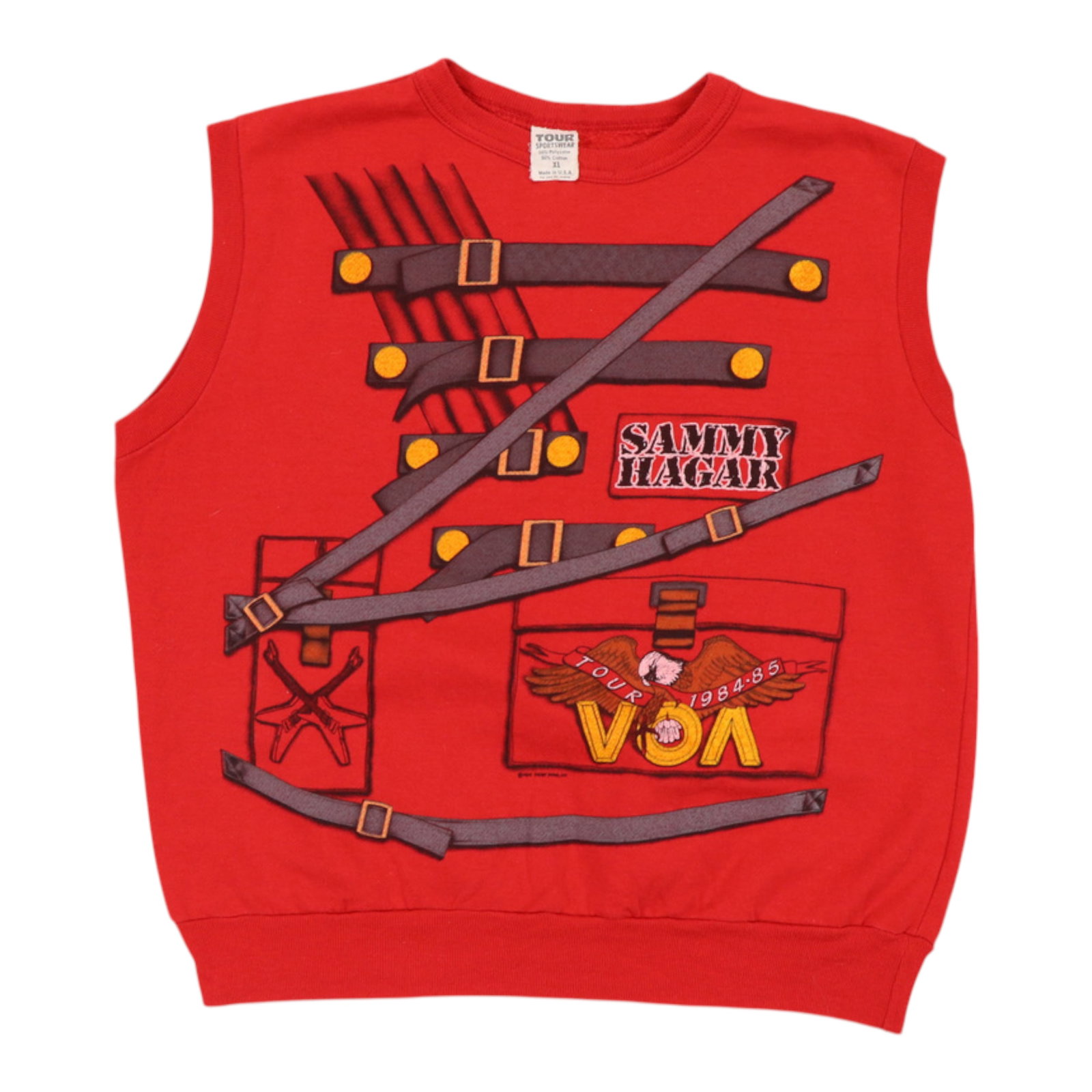 Sammy Hagar VOA Tour 1984 Red Sleeveless Shirt XL (1 of 5)