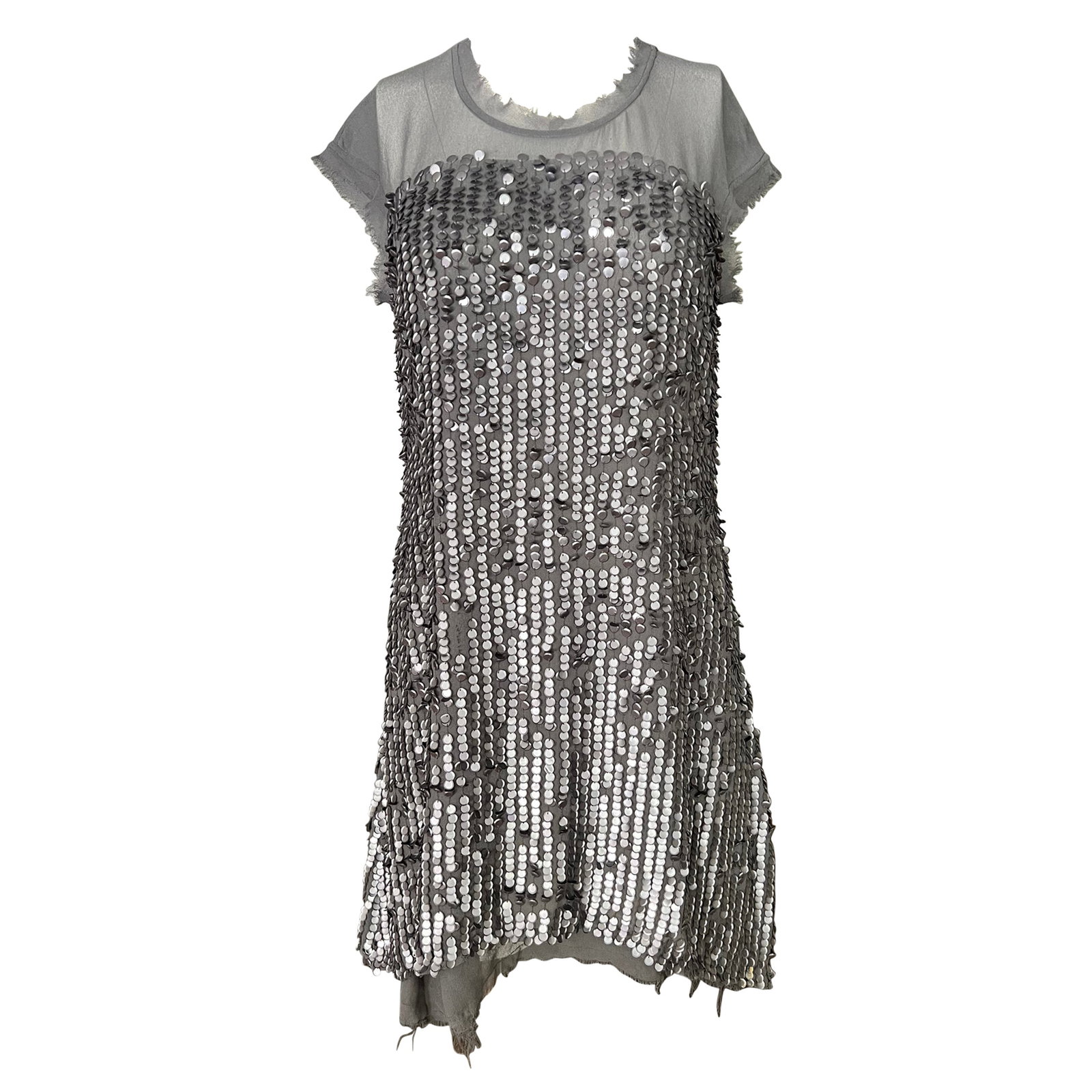 Grey Sequin Mini Dress by Madison Marcus Small (1 of 7)