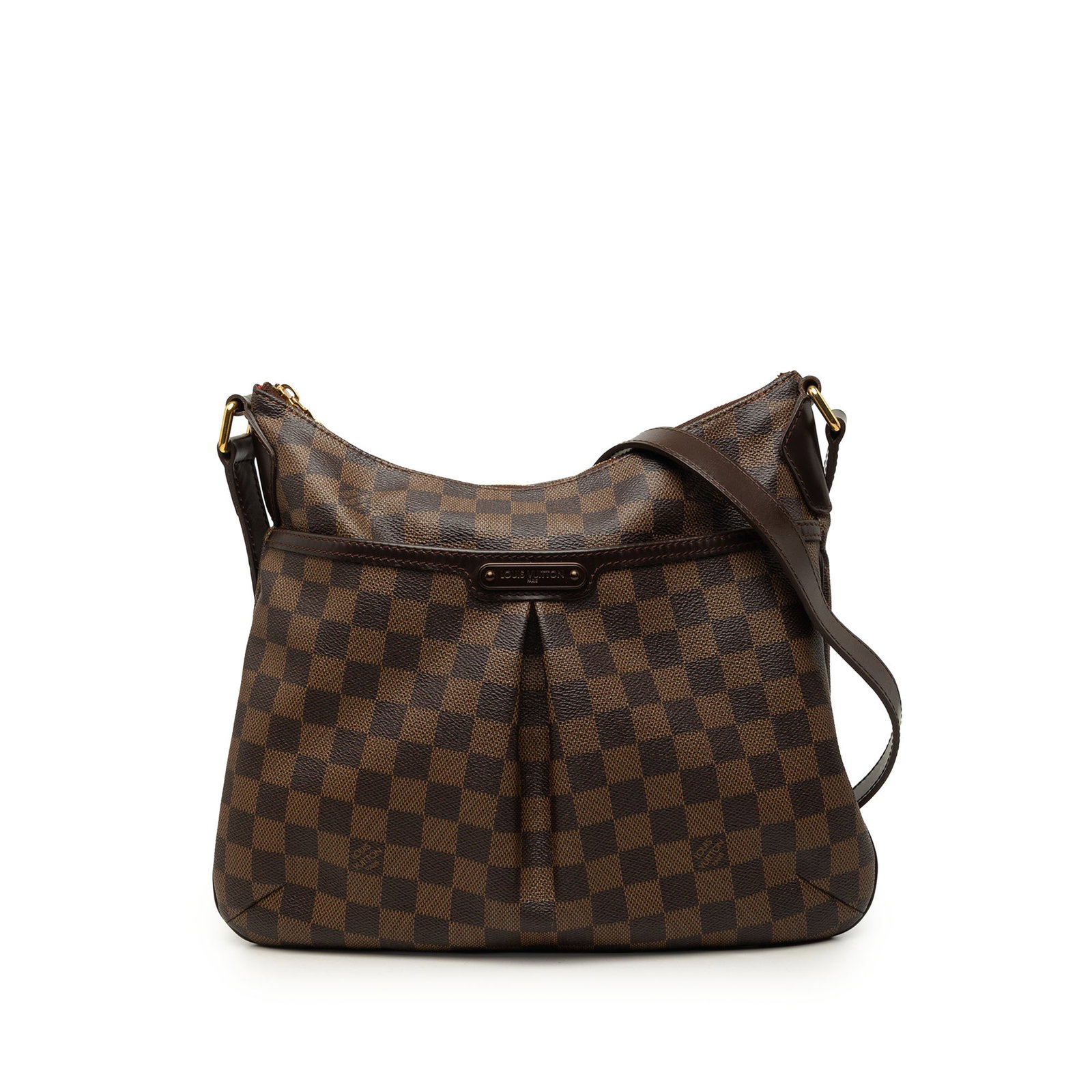 Louis Vuitton Bloomsbury PM Damier Ebene Shoulder Bag: Louis Vuitton Bloomsbury PM Damier Ebene Shoulder Bag Louis Vuitton Bloomsbury PM in Damier Ebene with a canvas body, flat leather strap, top zip closure, exterior front slip pocket, and interior slip