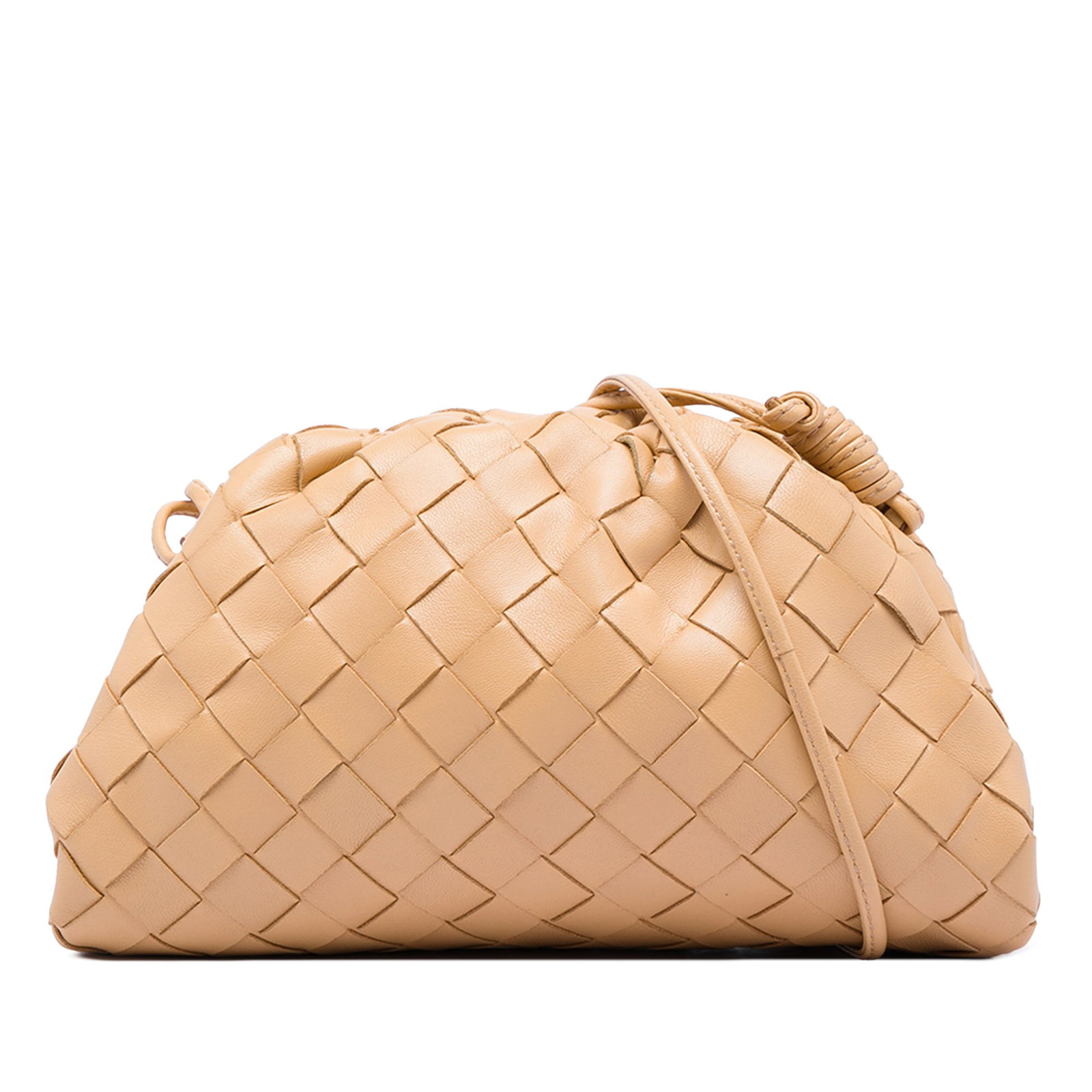 Bottega Veneta The Mini Pouch Crossbody Brown Nappa Leather (1 of 5)
