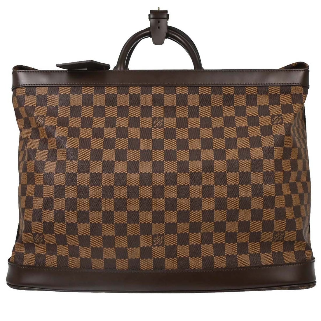 Louis Vuitton Grimaud Damier Ebene travel bag N41160: Louis Vuitton Grimaud Damier Ebene travel bag N41160 Louis Vuitton Grimaud travel handbag in Damier canvas and leather with a brown Ebene check pattern. This extra large zip-top handbag features logo 