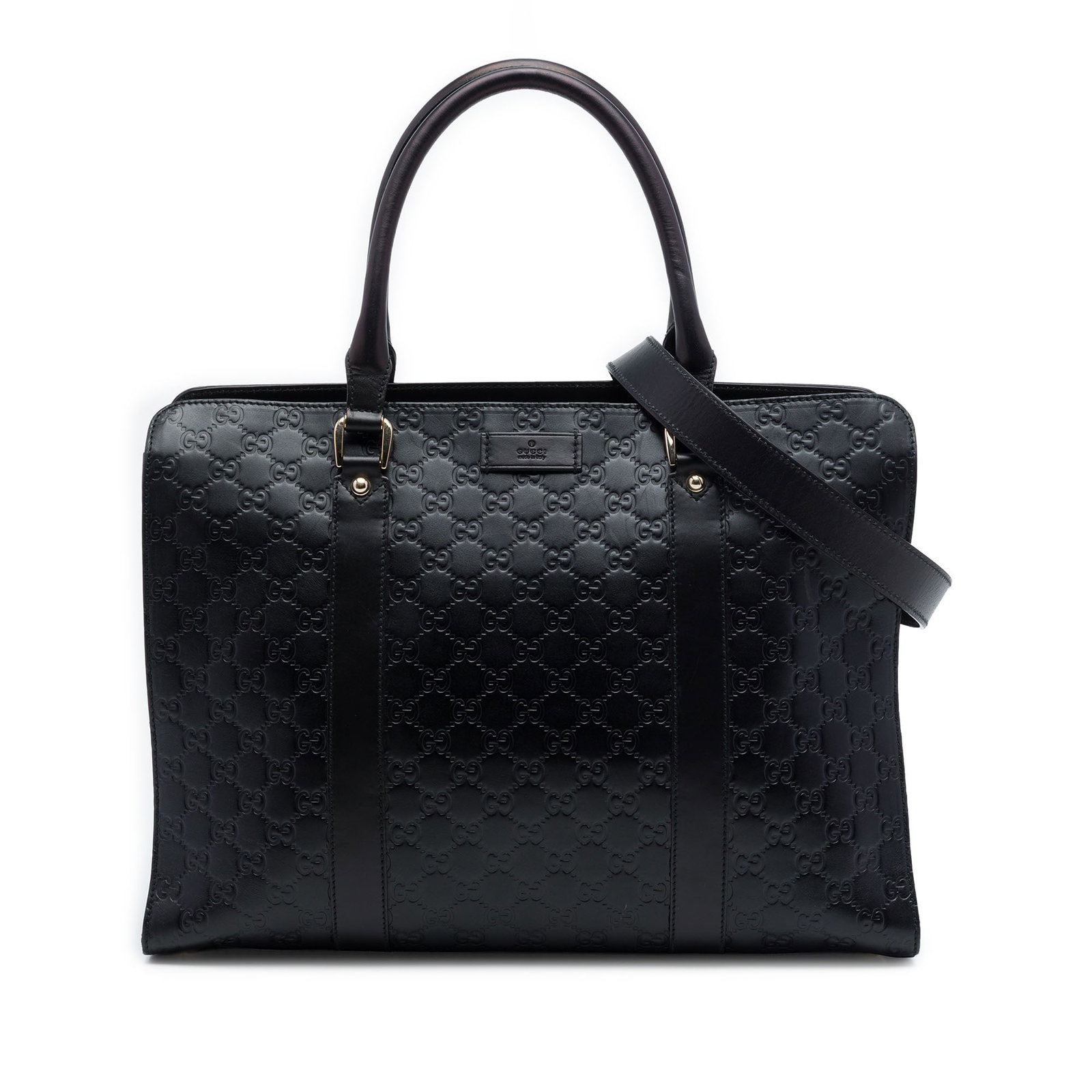 Gucci Medium Guccissima Leather Briefcase with Shoulder Strap (1 of 6)