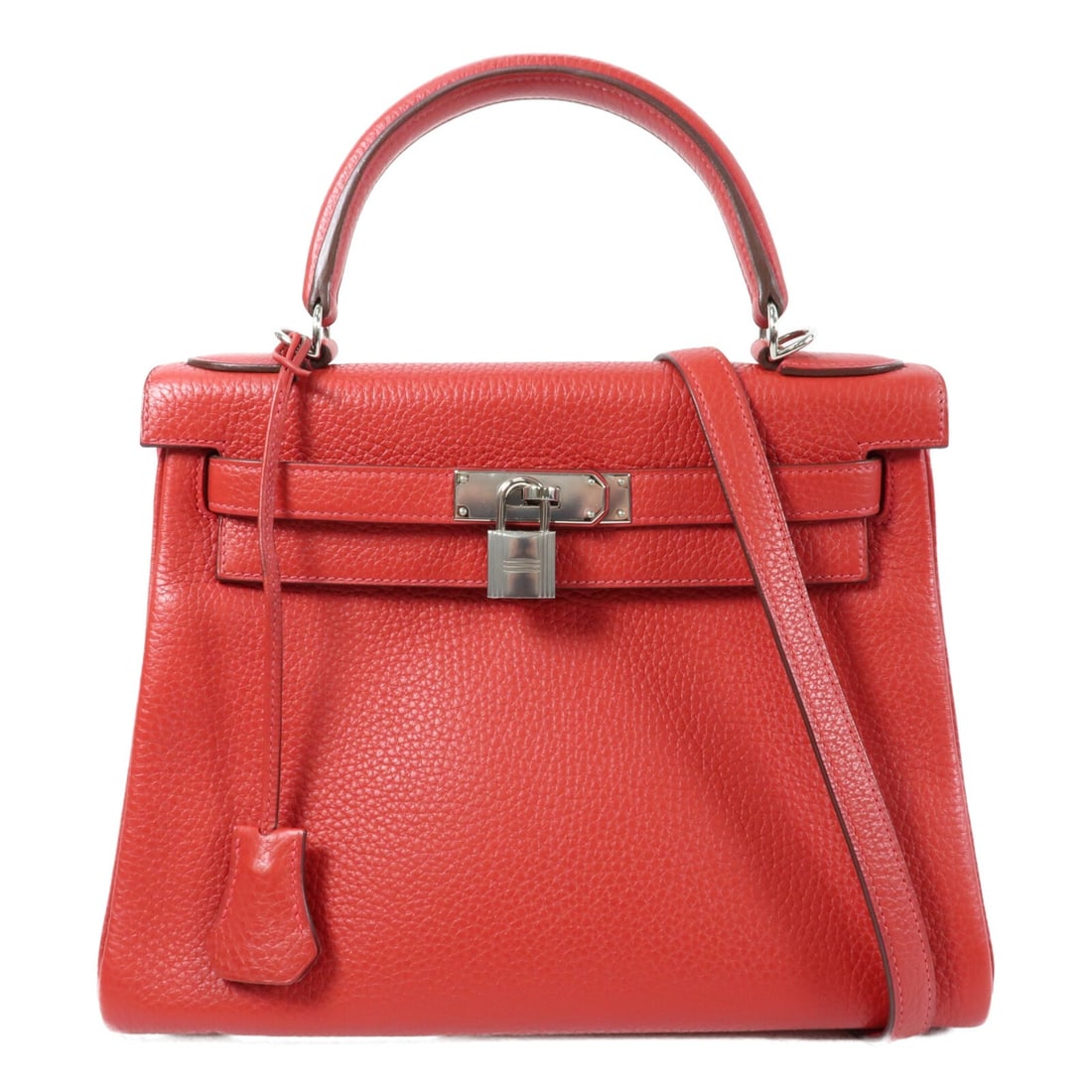 Hermes Kelly 28 Togo Leather 2 Way Bag Rouge Casaque PHW: Hermes Kelly 28 Togo Leather 2 Way Bag Rouge Casaque PHW Hermes Kelly 28 2 Way Shoulder Bag in Rouge Casaque red Togo leather and calfskin (cowhide). This women's regular-size bag is made in France an