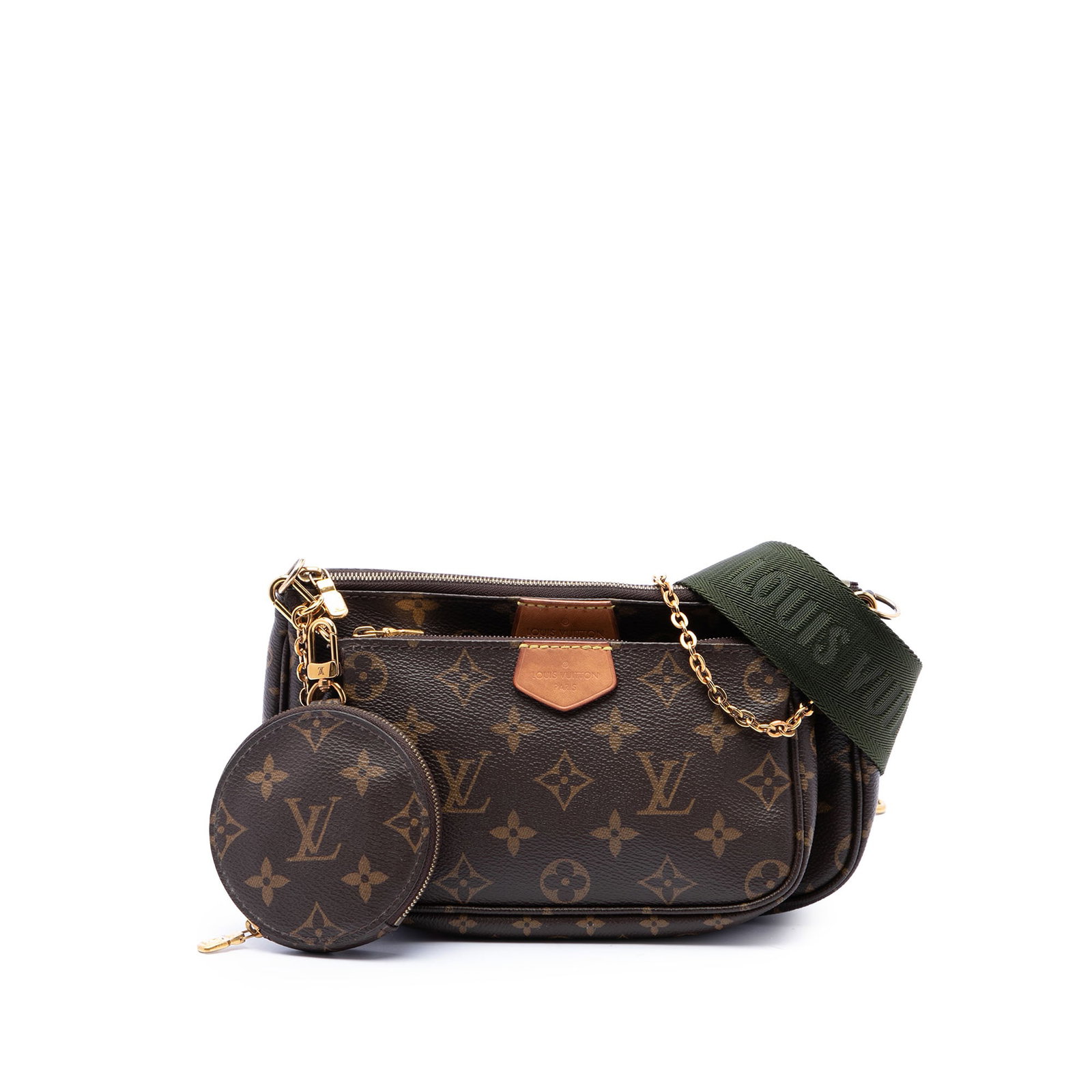 Louis Vuitton Multi Pochette Accessoires Monogram Shoulder Bag: Louis Vuitton Multi Pochette Accessoires Monogram Shoulder Bag Louis Vuitton Monogram Multi Pochette Accessoires in brown monogram canvas. This bag features a detachable chain link strap, a detachable